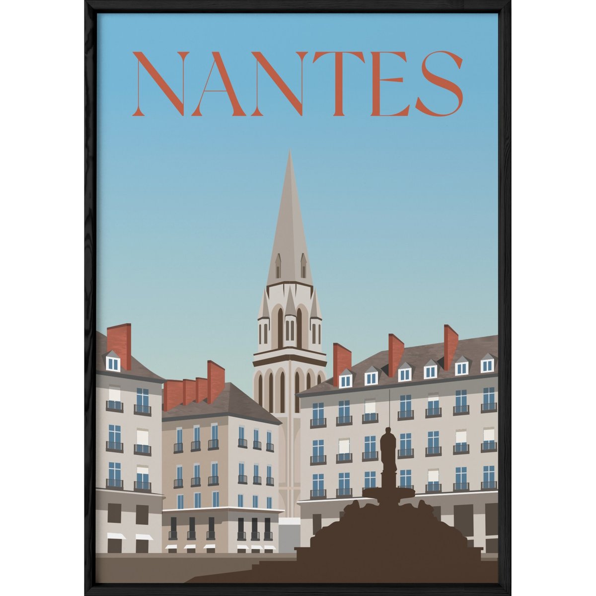 Affiche ville Nantes 2 blanc, L'AFFICHERIE