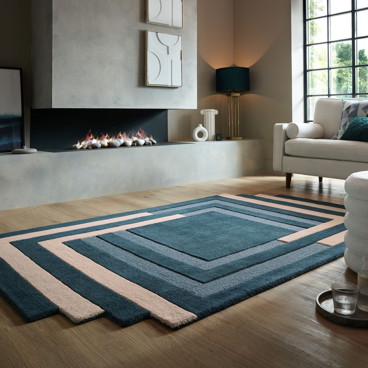 Tapis en laine LABYRINTHE vert, FLAIR RUGS