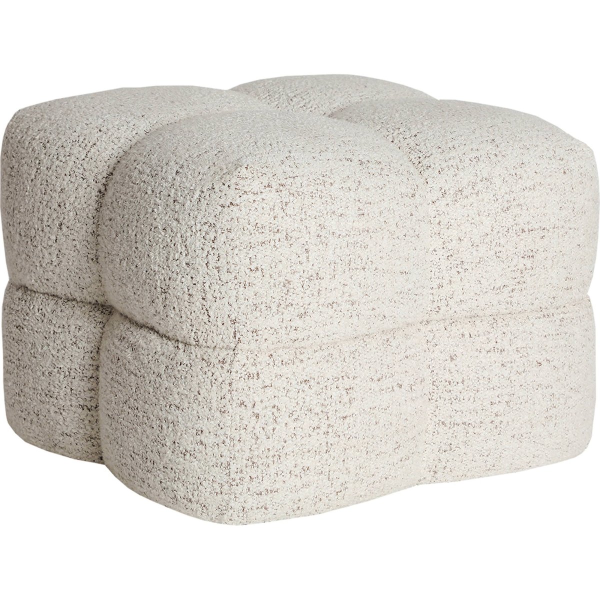 Pouf repose-pieds contemporain beige, RECOLLECTION