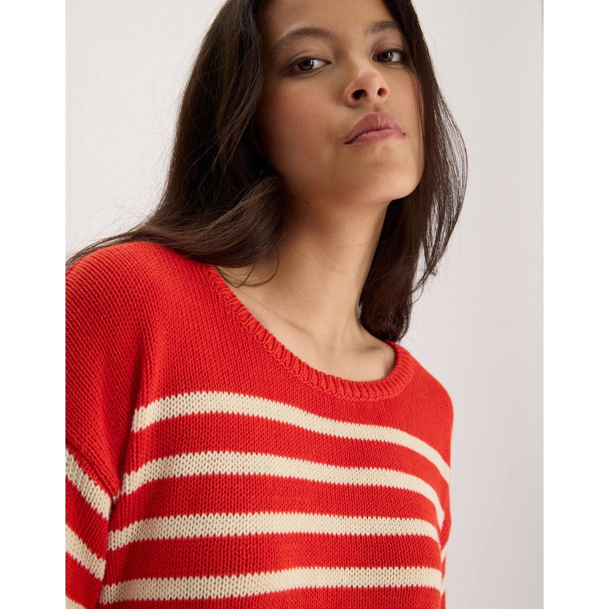 Pull Némo en coton rouge, INES DE LA FRESSANGE PARIS