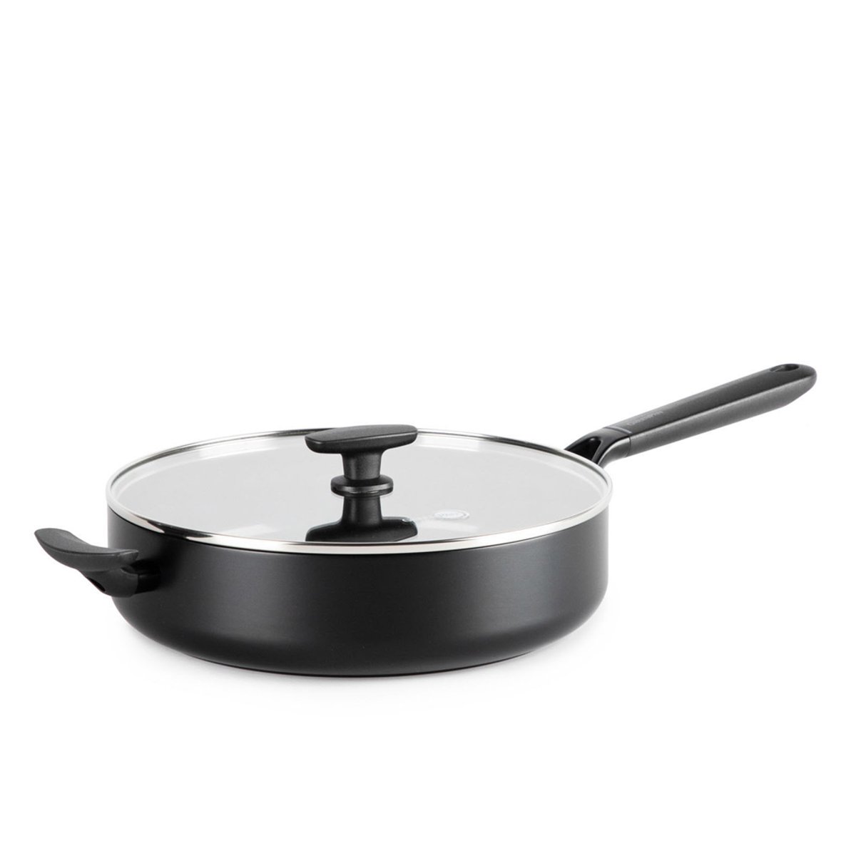 Sauteuse 29 cm aluminium revêtement céramique avec couvercle-Smart noir, GREENPAN