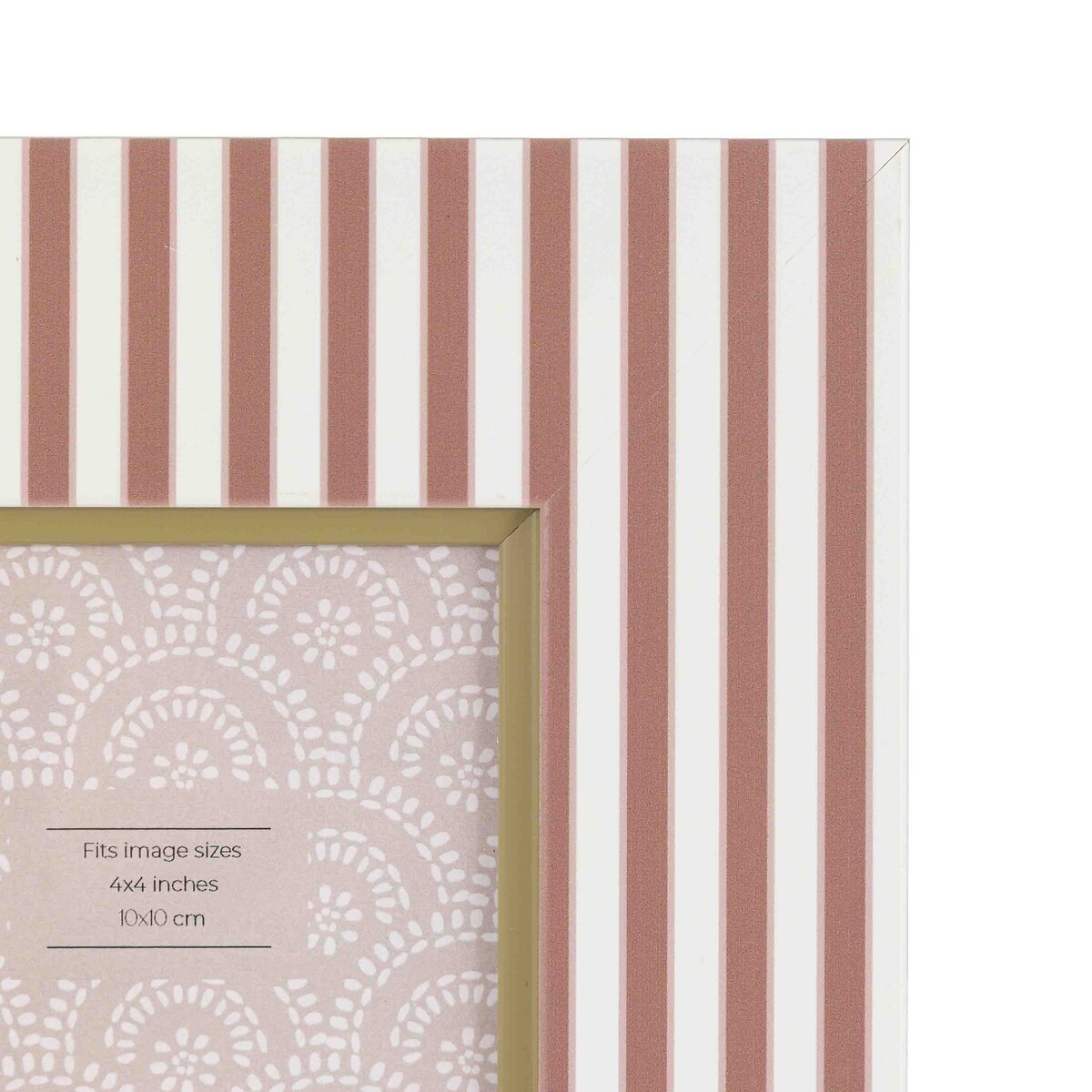 Set of 2 4x4" Stripe Photoframes green, ÉDITÉ