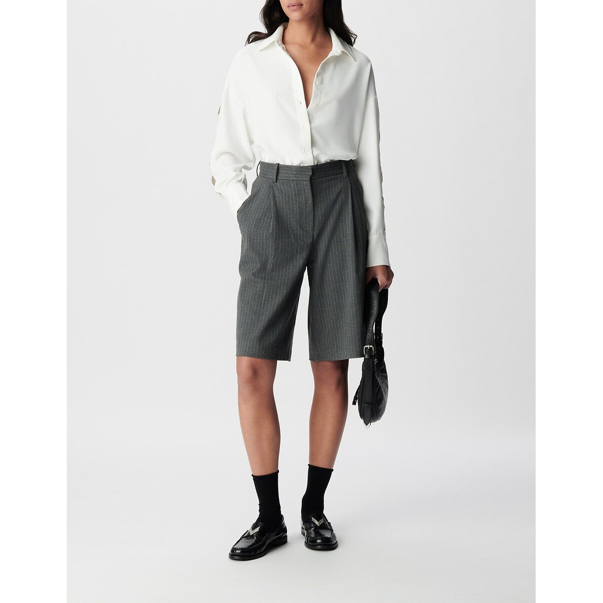 Shirt with Long Openwork Sleeves ecru , IKKS