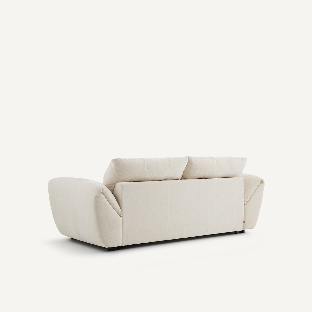 Canapé 3P convertible velours chenille, Edgar blanc, AM.PM