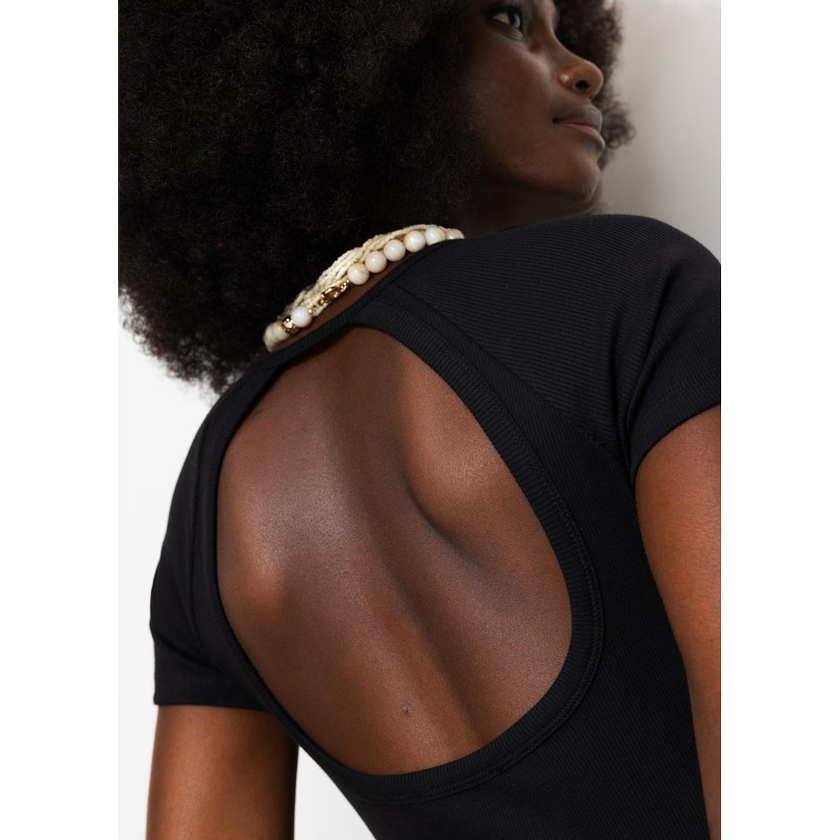 Body décolleté dos noir, PROMOD