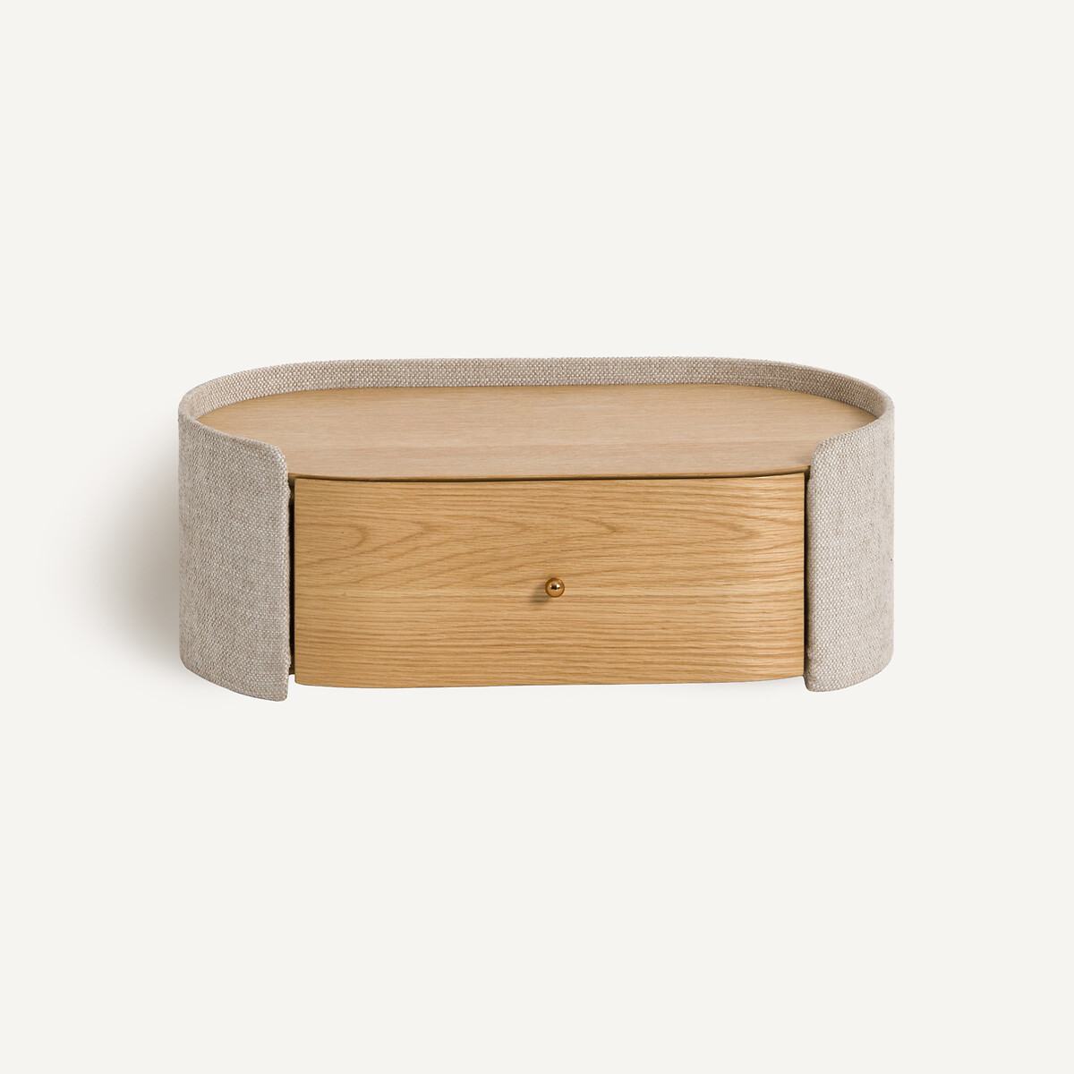 Chevet suspendu, plaqué chêne et tissu, Firmo chêne naturel, AM.PM