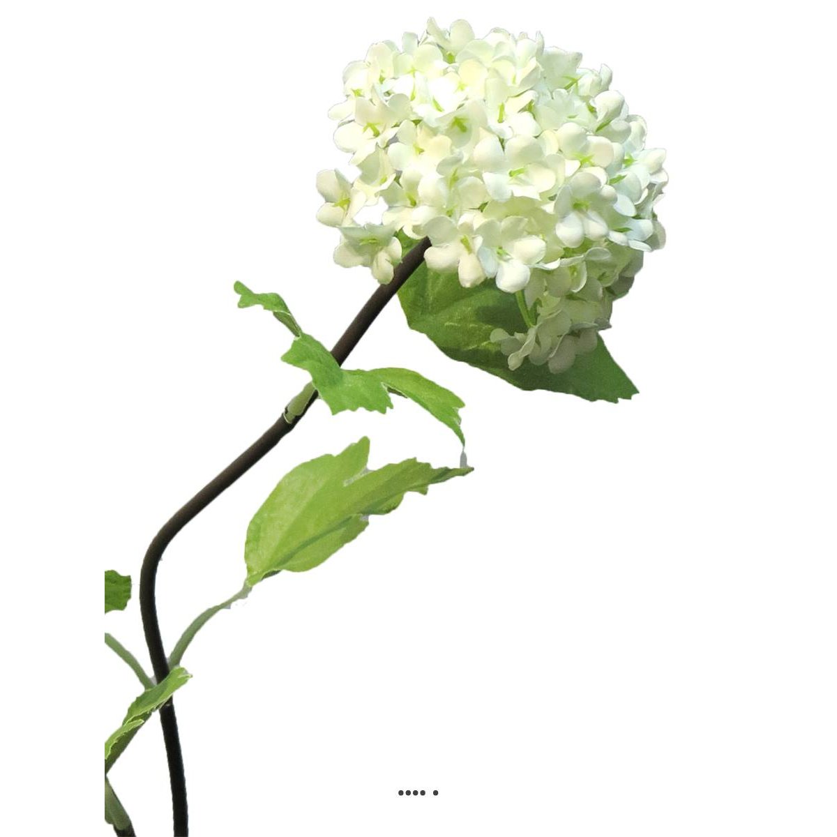 Branche de Viorne artificielle, 2 têtes, H crème, ARTIFICIELLES