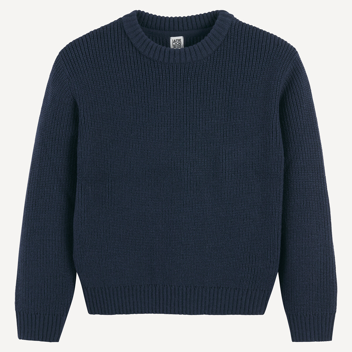 Chunky Knit Jumper with Crew Neck navy blue, LA REDOUTE COLLECTIONS