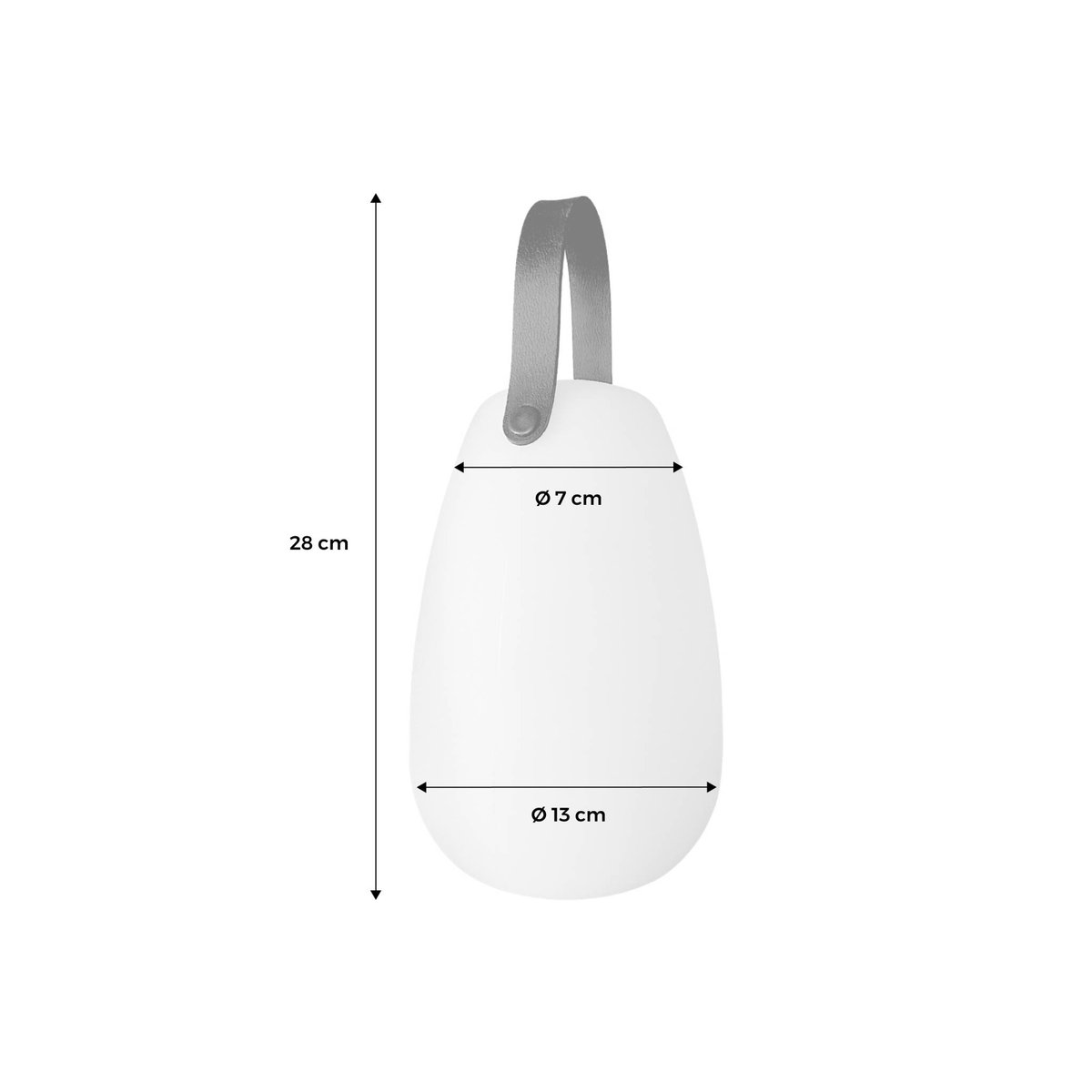 Lampe de table nomade intérieur/extérieur sans fil LUCIE couleur unique, SWEEEK