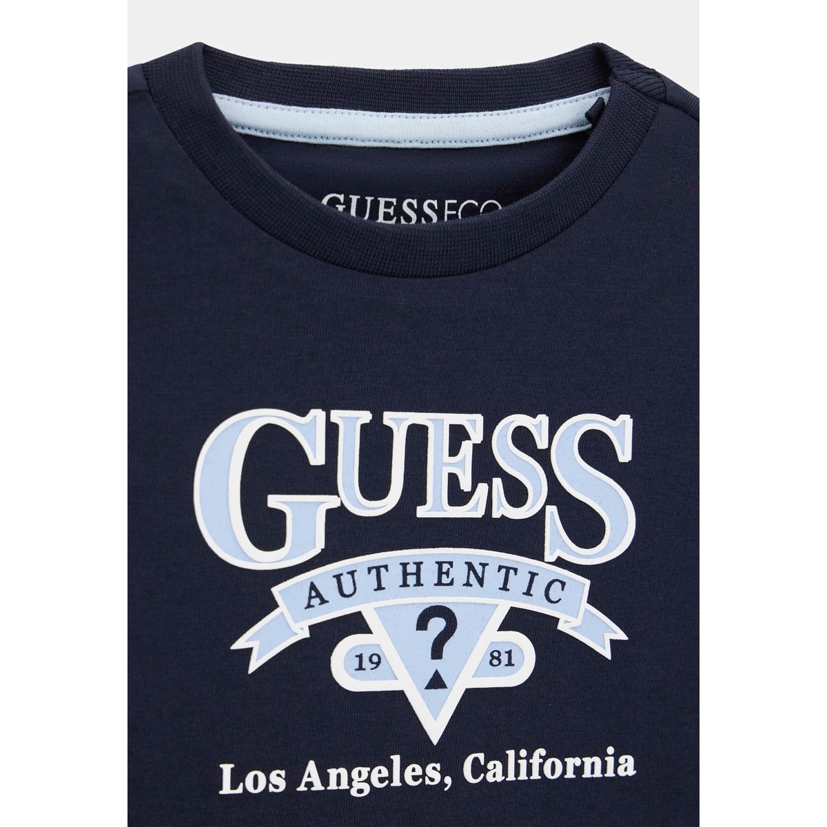 T-Shirt Avec Logo Brodé bleu foncé, GUESS KIDS
