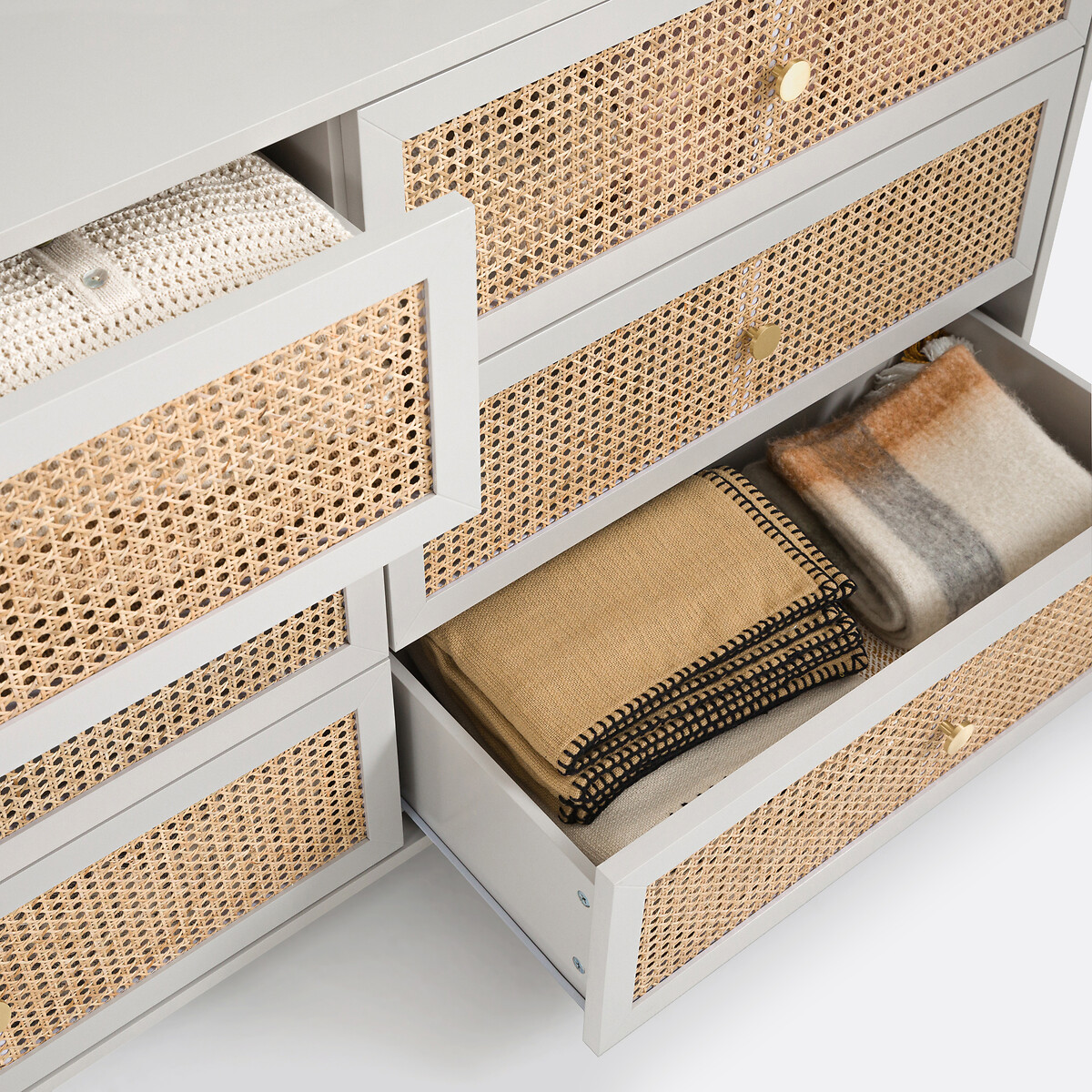 Commode 6 tiroirs, Paola gris/naturel, LA REDOUTE INTERIEURS