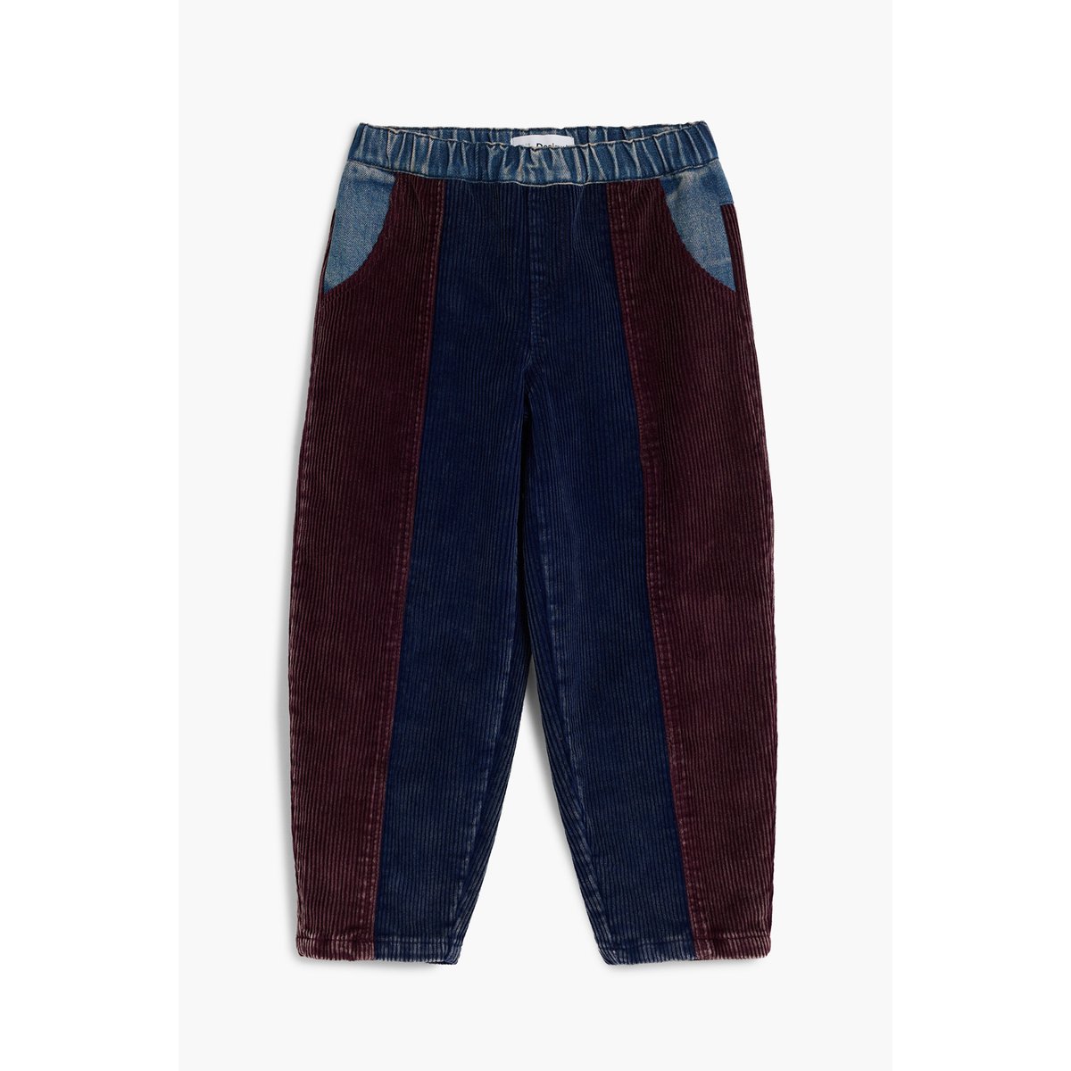 Pantalon patchwork en denim marron, DESIGUAL