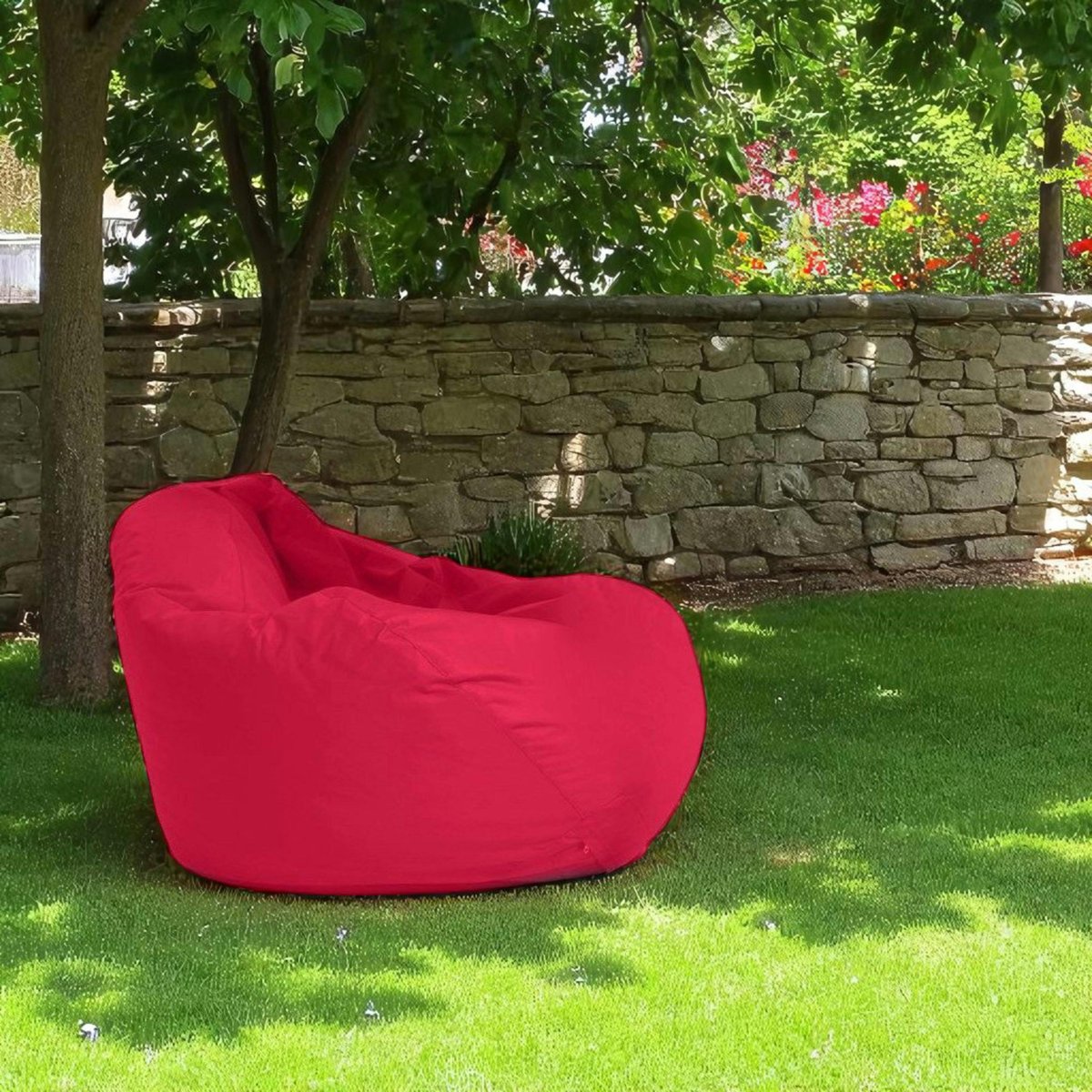 Pouf poire d'extérieur géant imperméable ARTA rouge, PIER IMPORT