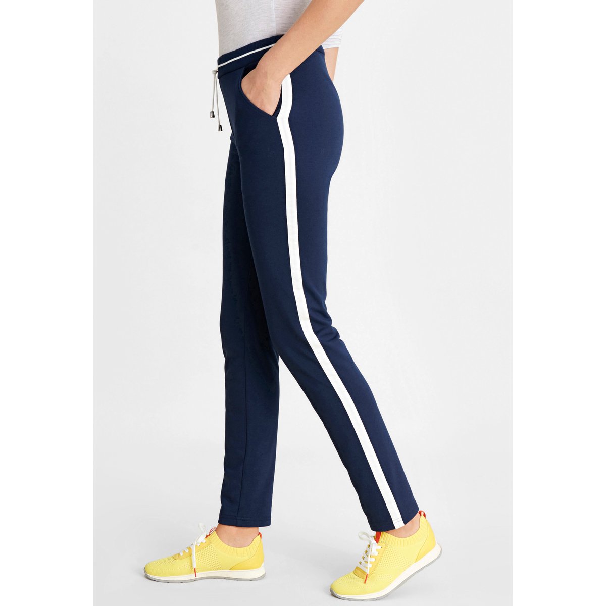 Pantalon détente molleton intérieur bouclette bleu marine, DAMART