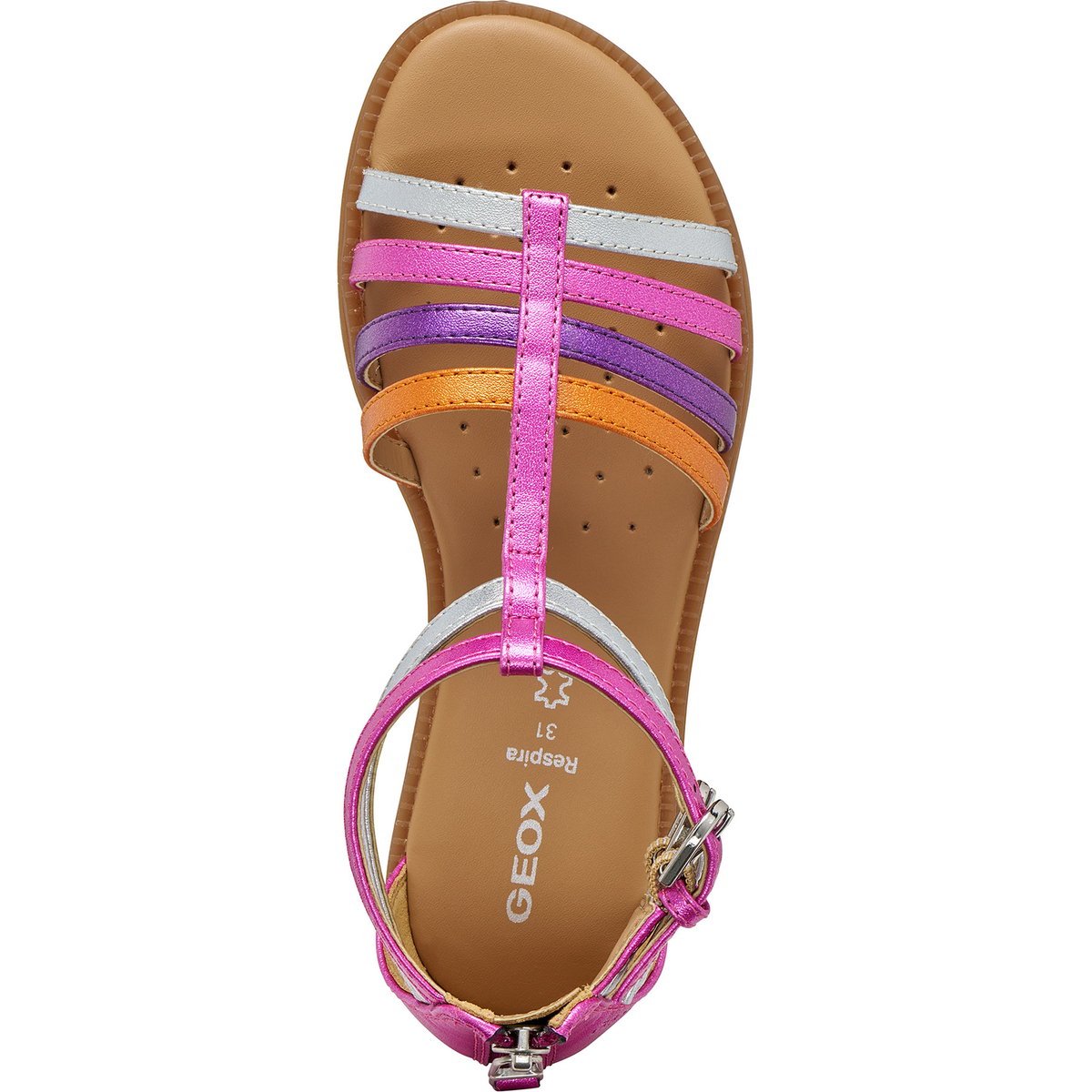 Sandales  J SANDAL KARLY fuchsia/argent, GEOX