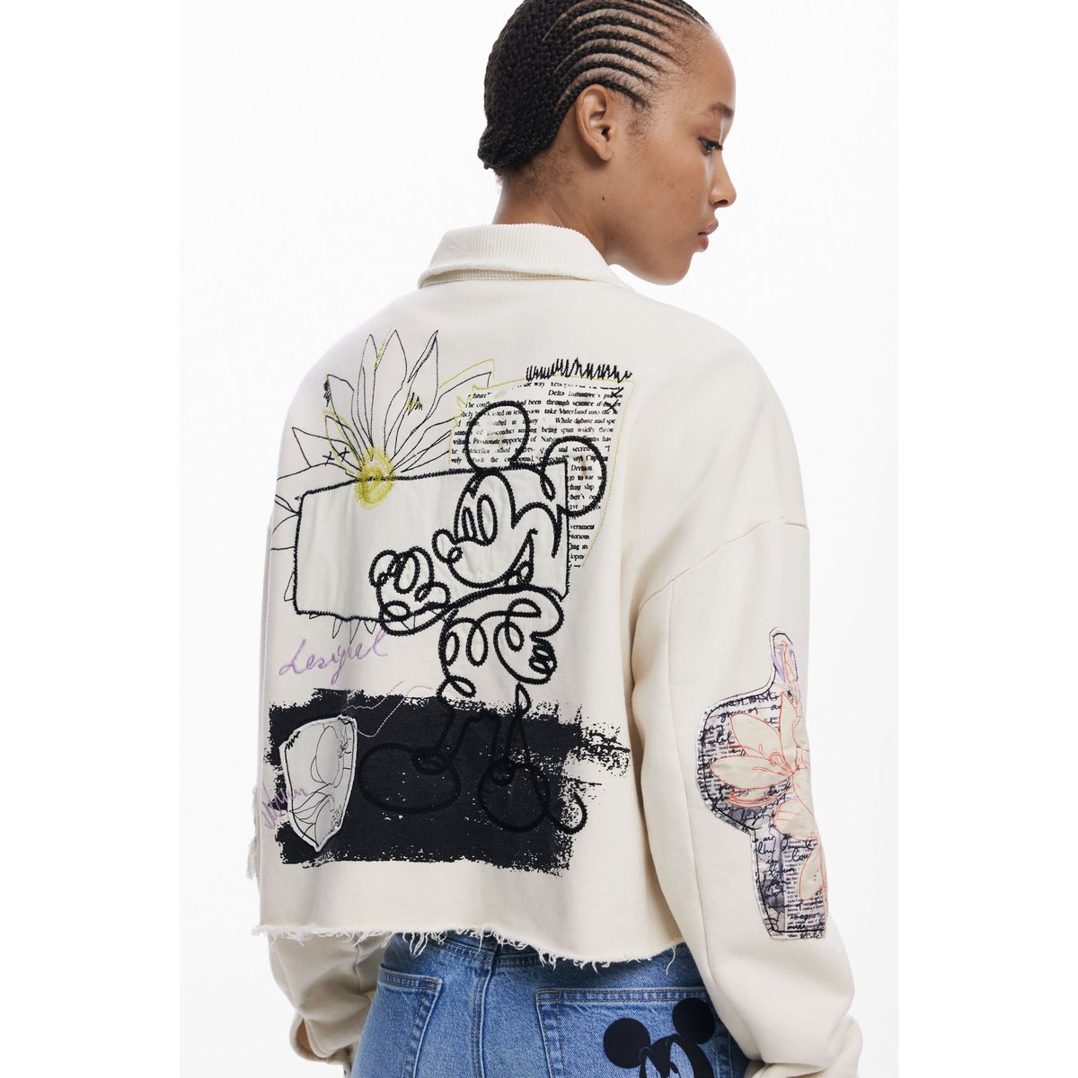 Sweat-shirt à boutons Mickey™ beige, DESIGUAL