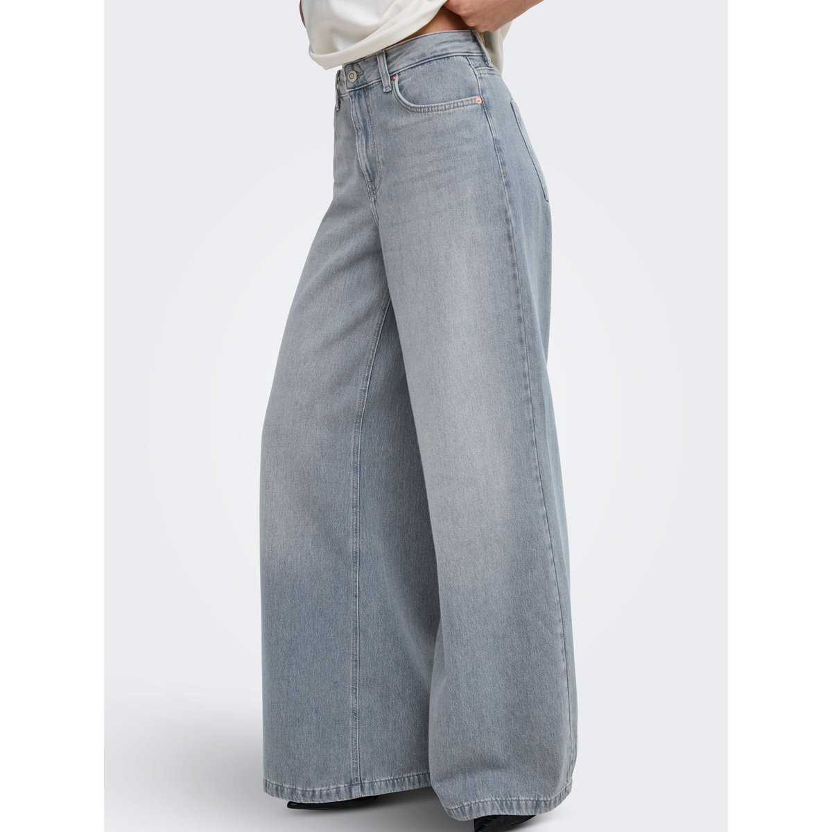 Jean À Jambe Large special blue grey denim, ONLY