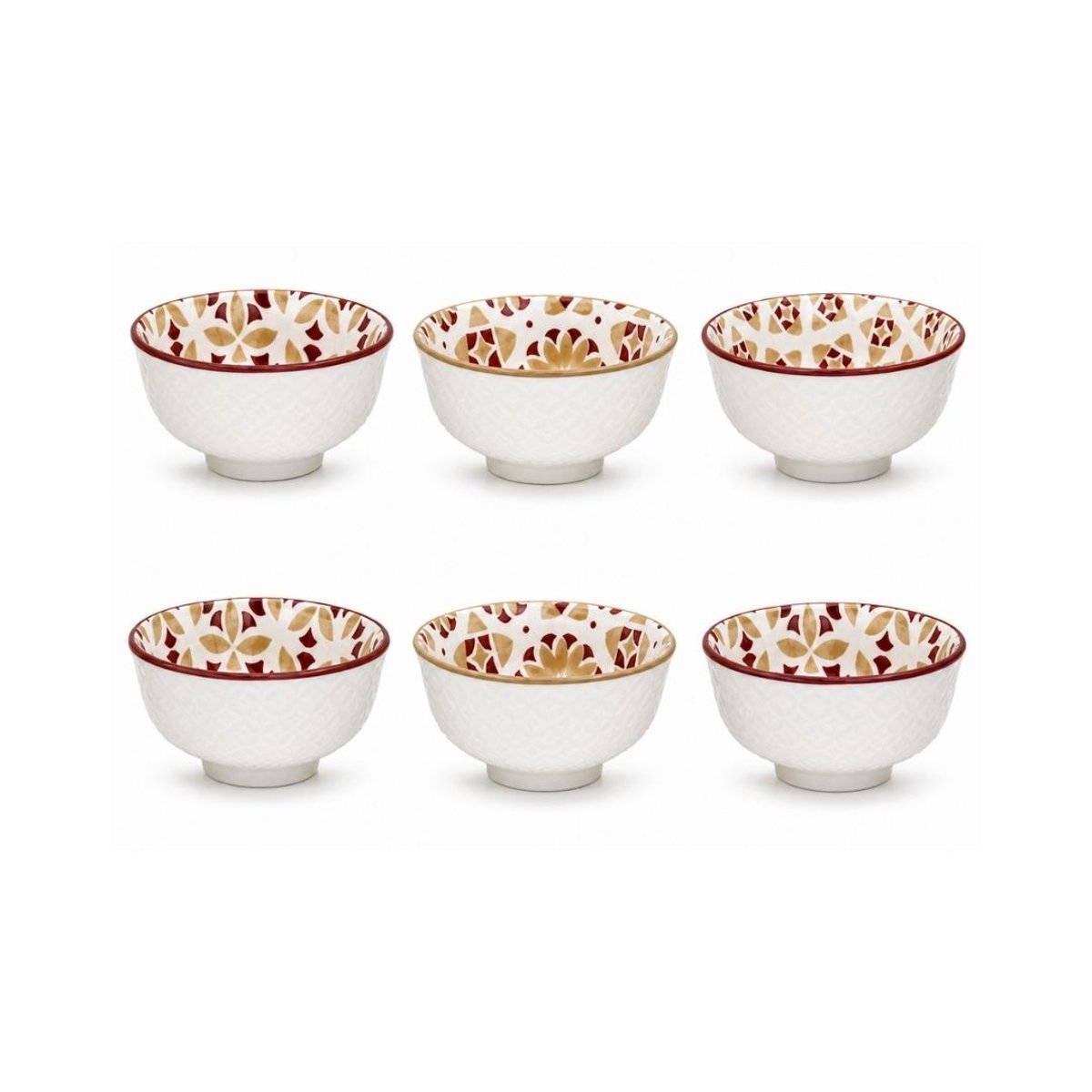 Lot de 6 petits bols, SABELA beige, ARTIME