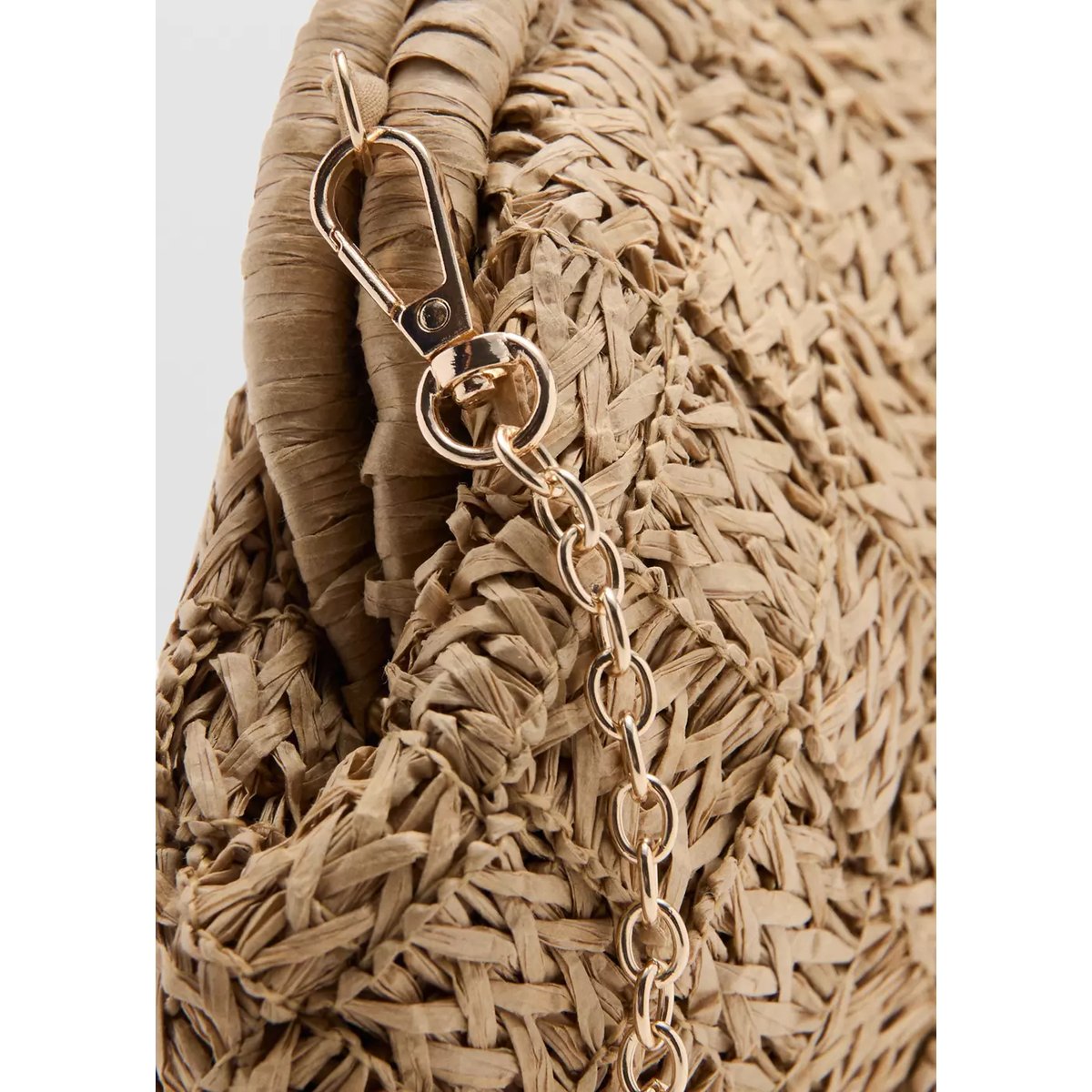 Pochette en fibre naturelle beige, MANGO TEEN
