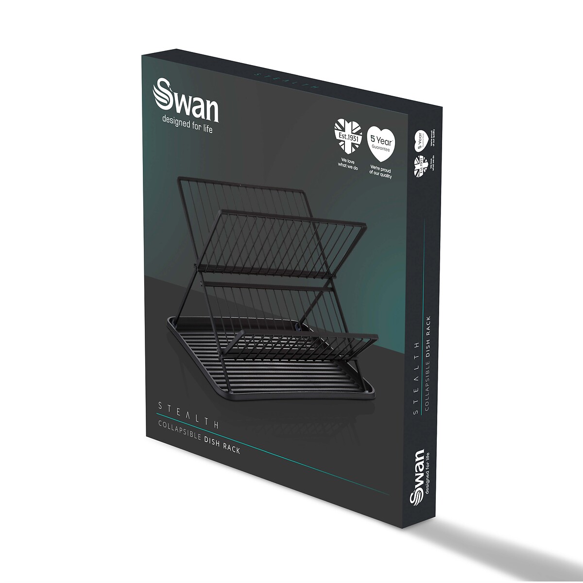 Stealth 15-Plate Dish Rack black, SWAN
