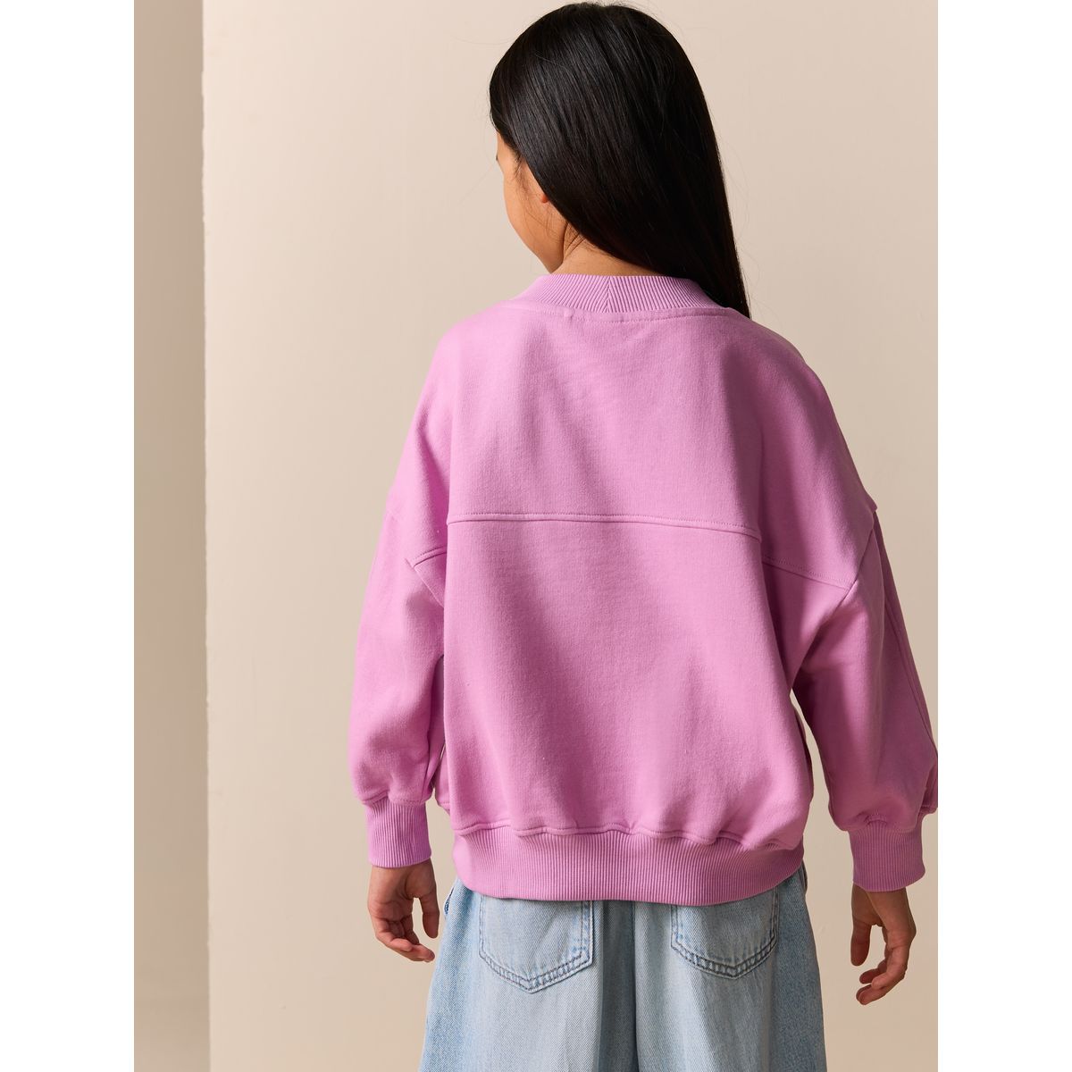 Sweat paillettes papillon violettes, NEXT