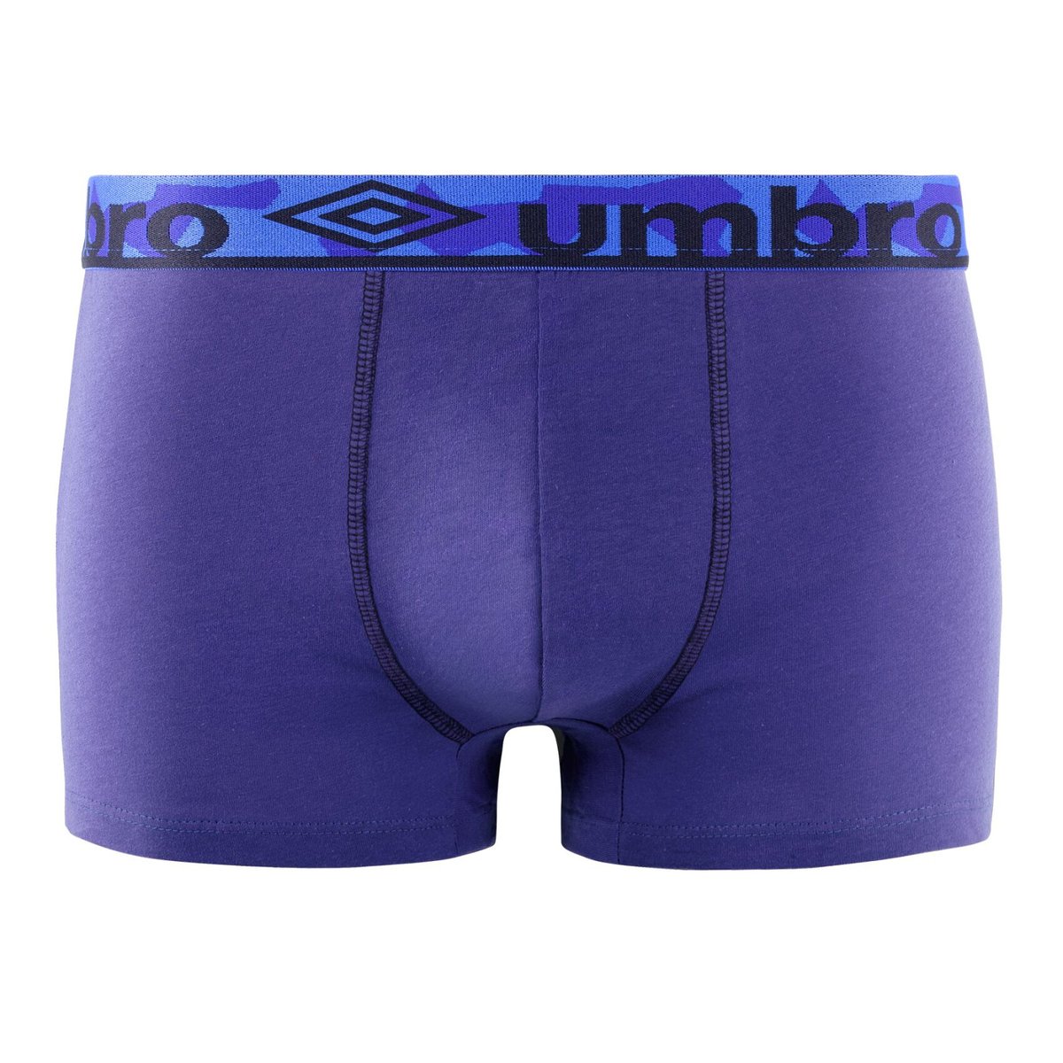 Lot De 6 Boxers Coton Uni noir/bleu/gris, UMBRO