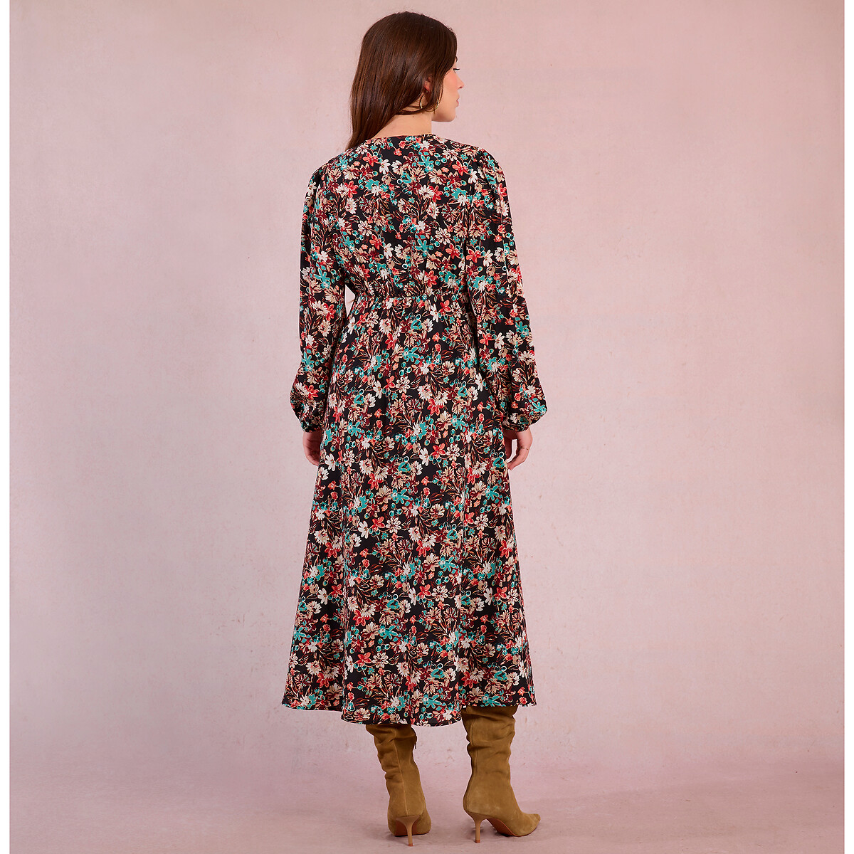 Floral Print Maxi Dress black print, MOLLY BRACKEN