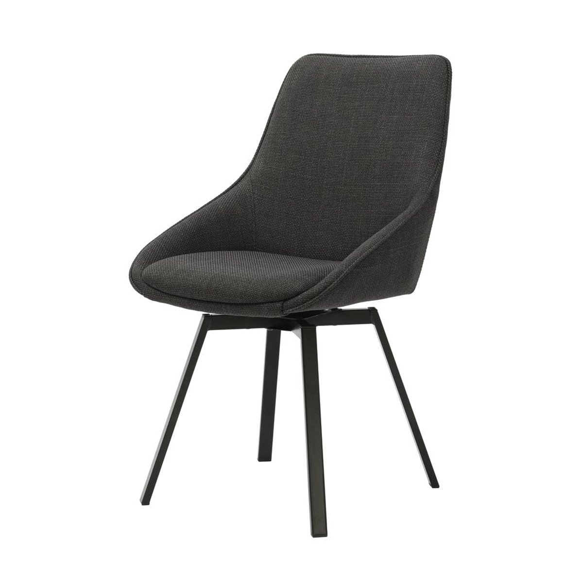 Chaise repas pivotante gris noir, ZAGO