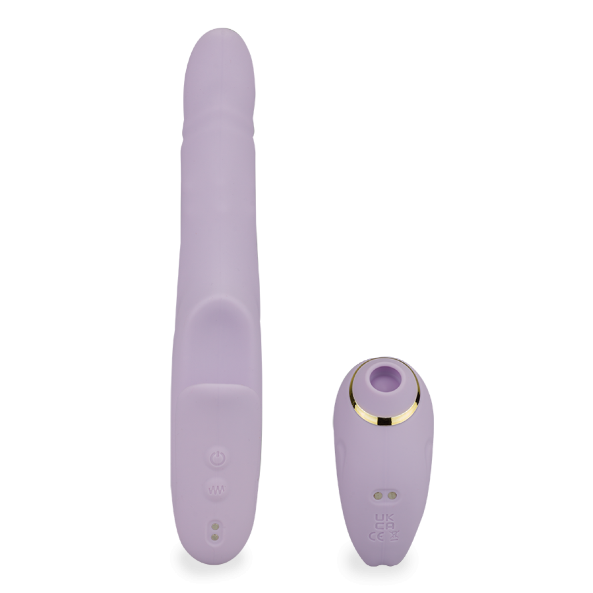 Vibromasseur puissant rabbit avec stimulateur sans contact amovible Unattached lilas, LOVE AND VIBES