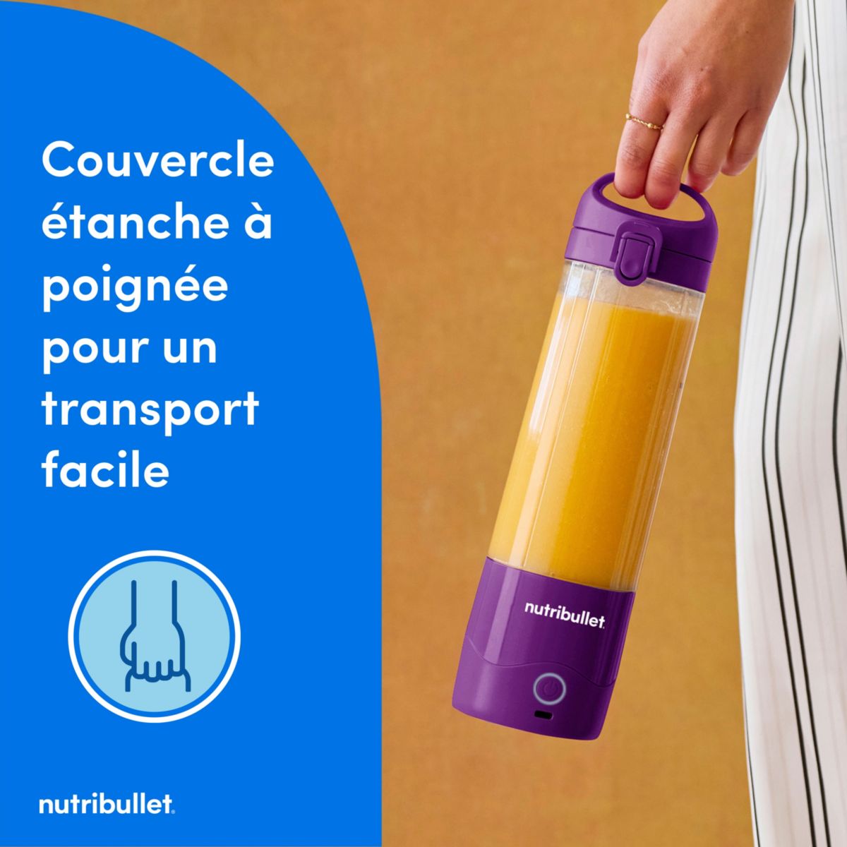 Blender Portable NBP003PU violet couleur unique, NUTRIBULLET