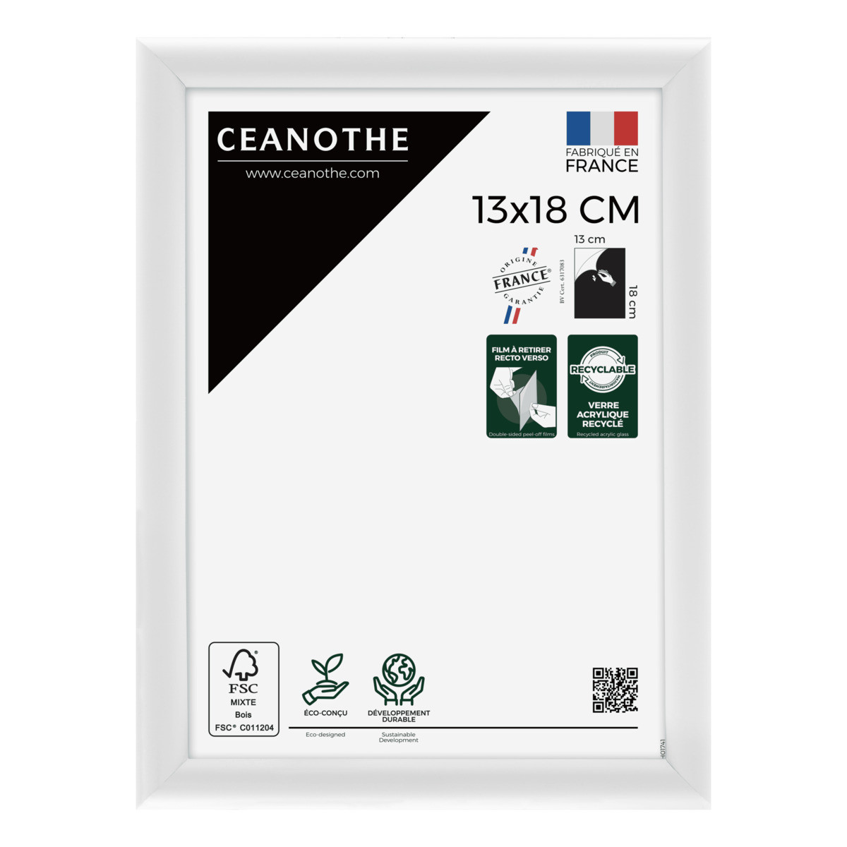 Cadre Photo Exposition En Bois Massif Fsc ESSENTIEL blanc, CEANOTHE
