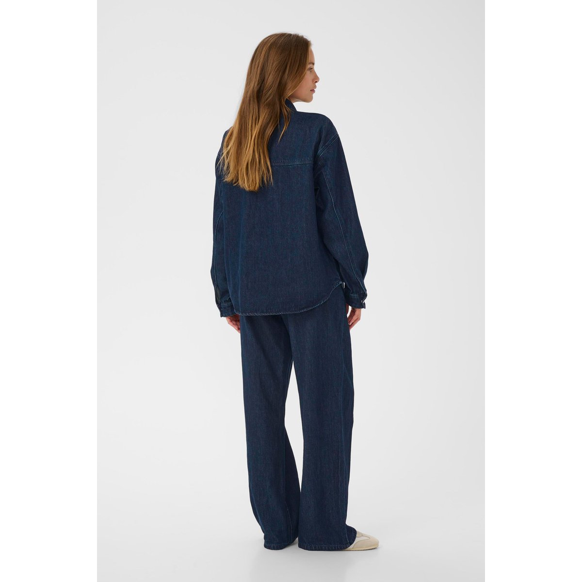 Chemise en jean bleu dark blue denim, KAFFE