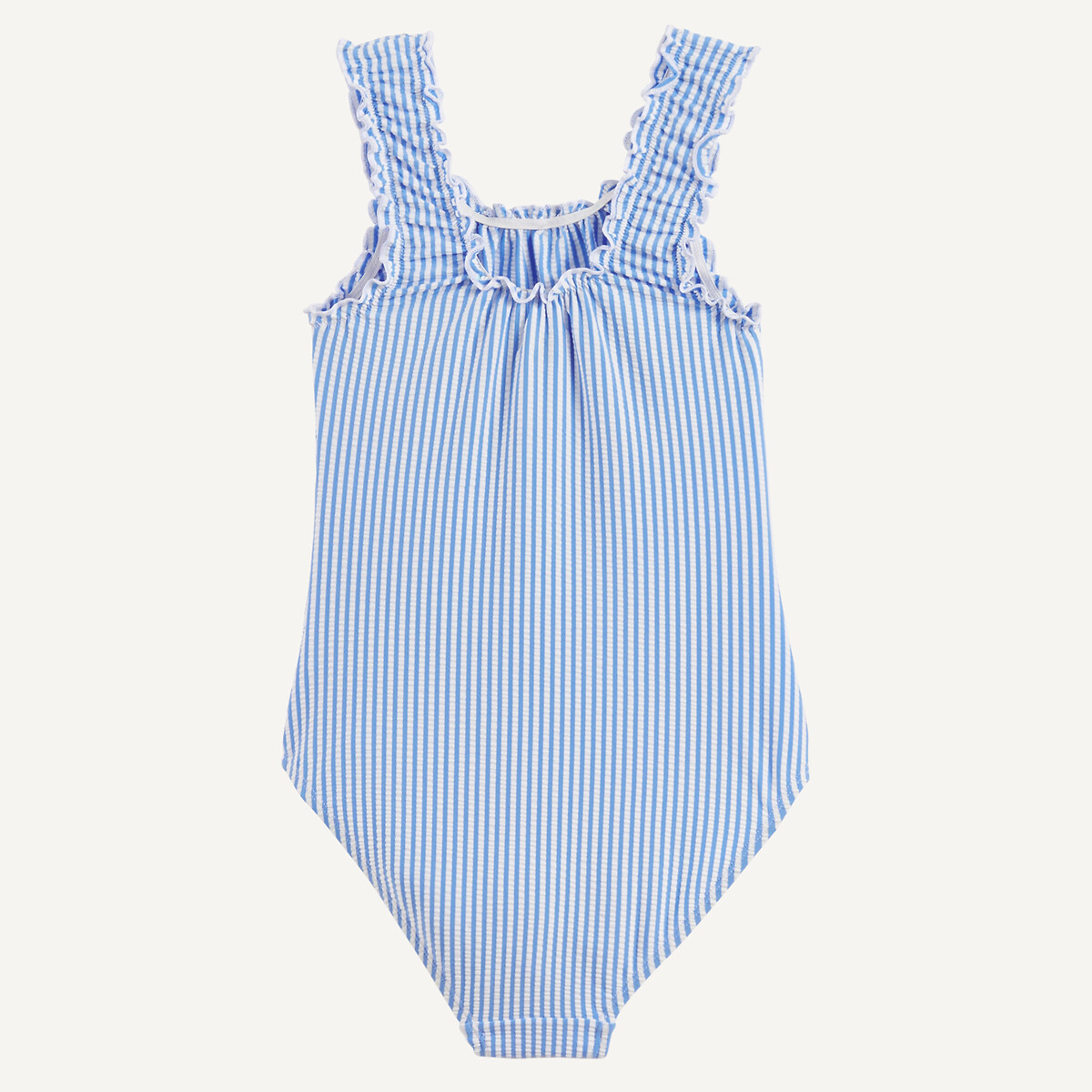 Maillot de bain 1 pièce rayé rayé blanc/bleu, LA REDOUTE COLLECTIONS