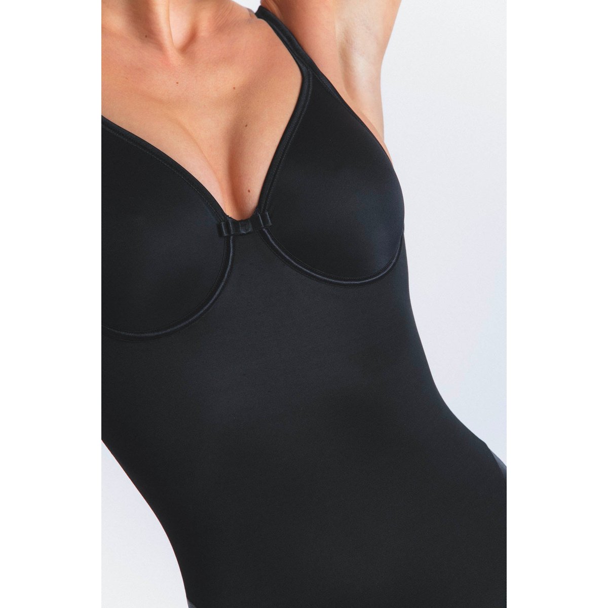 Body avec armatures en microfibre NUAGE PUR noir, MAISON LEJABY