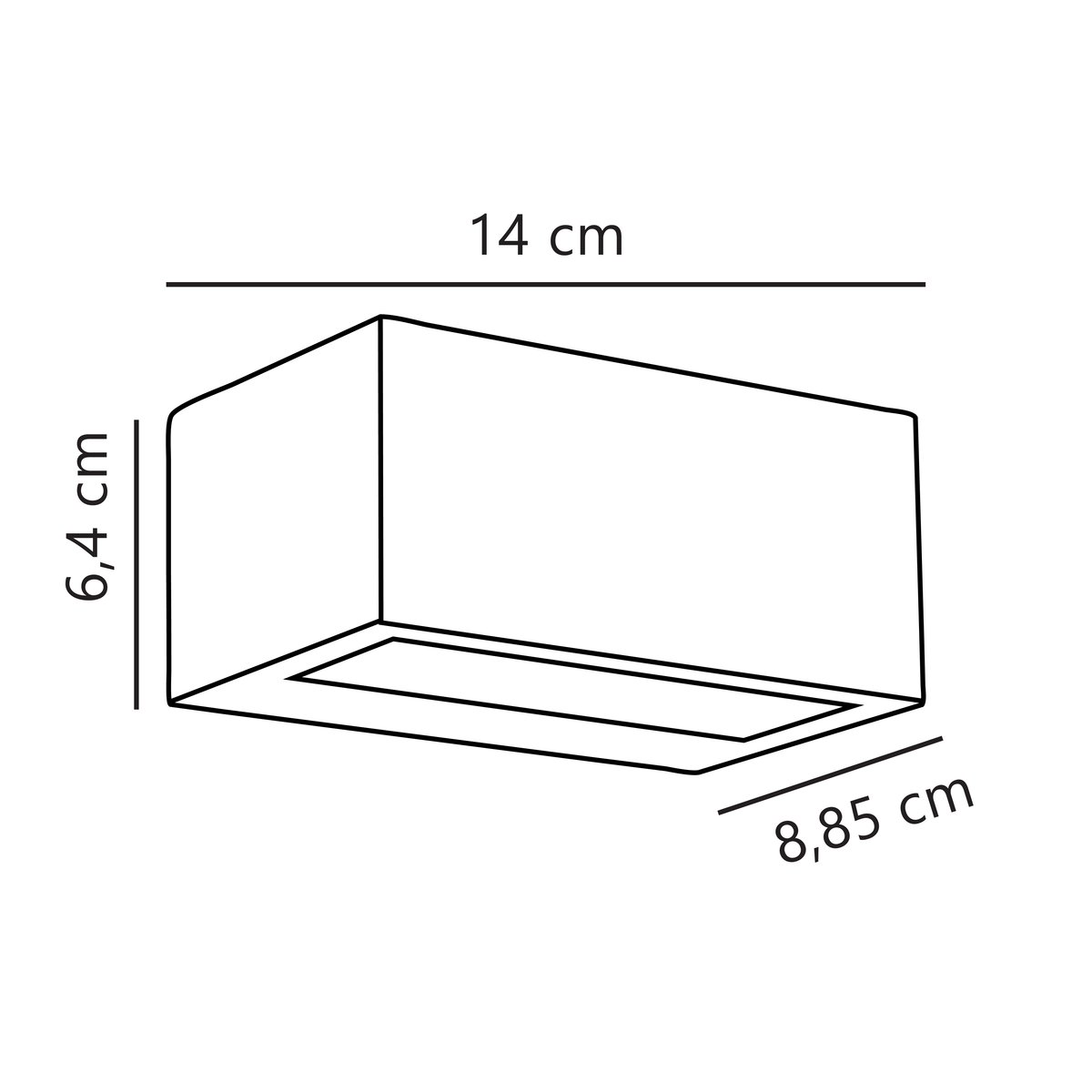 Applique murale extérieure bidirectionnelle en métal, NENE noir, NORDLUX