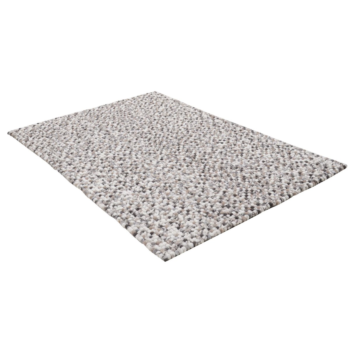 Tapis en laine feutrée à balles rondes - FELTY blue multicolore, THEKO