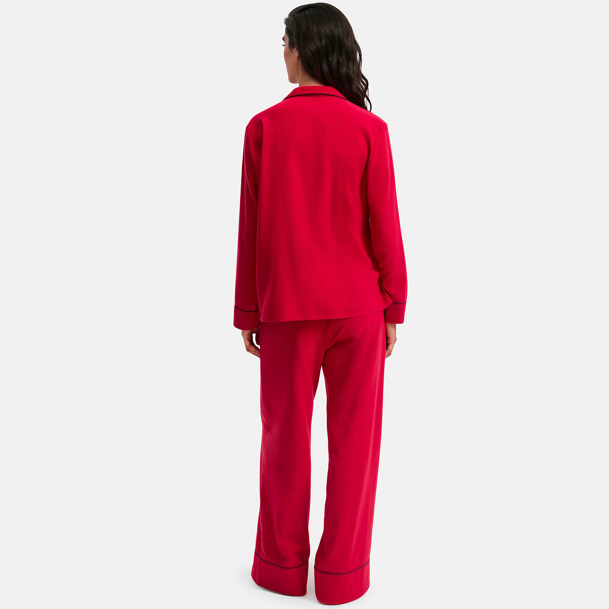 Pyjama en flanelle, Signature NOÉLIE rouge, LA REDOUTE COLLECTIONS