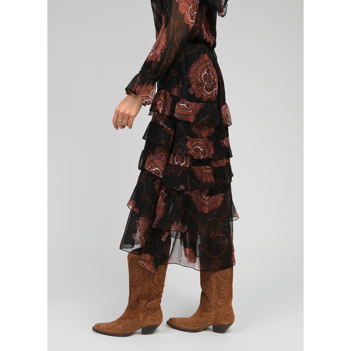 Jupe Longue RASHELY bohemia noir, AN'GE
