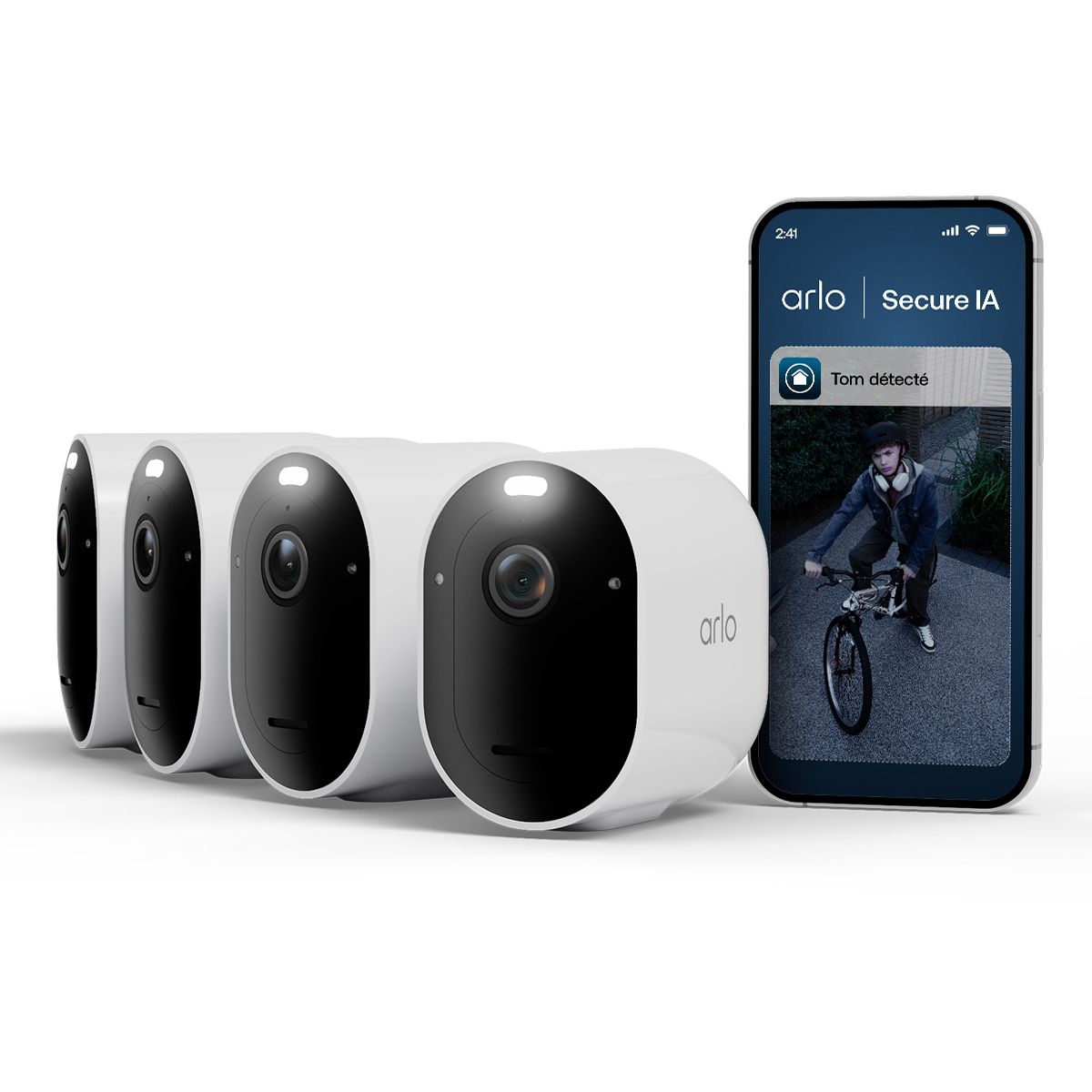 Caméra de surveillance Pack de 4 caméras 2K+ extérieur Pro6 couleur unique, ARLO
