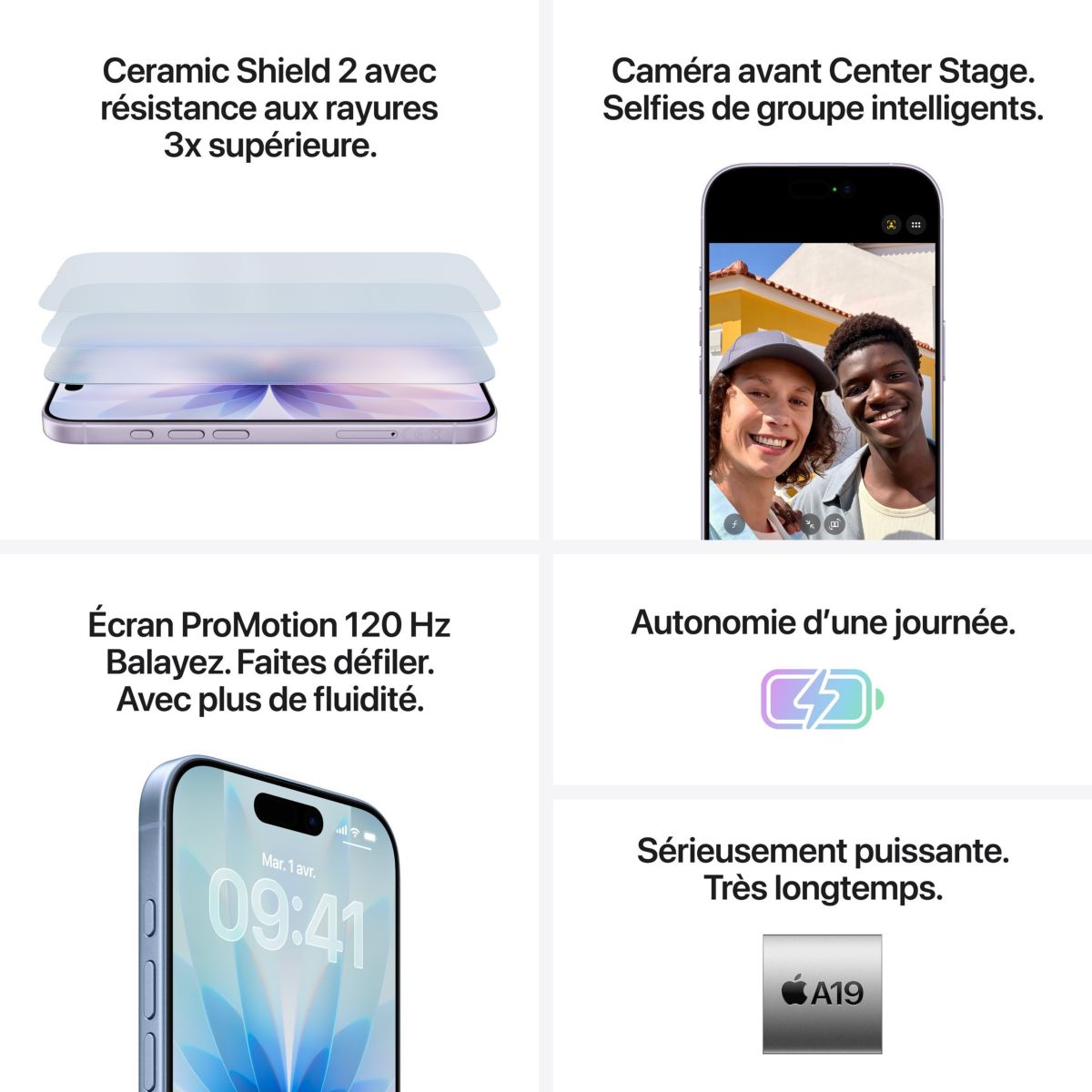 Smartphone iPhone 17 5G 256Go Brume couleur unique, APPLE