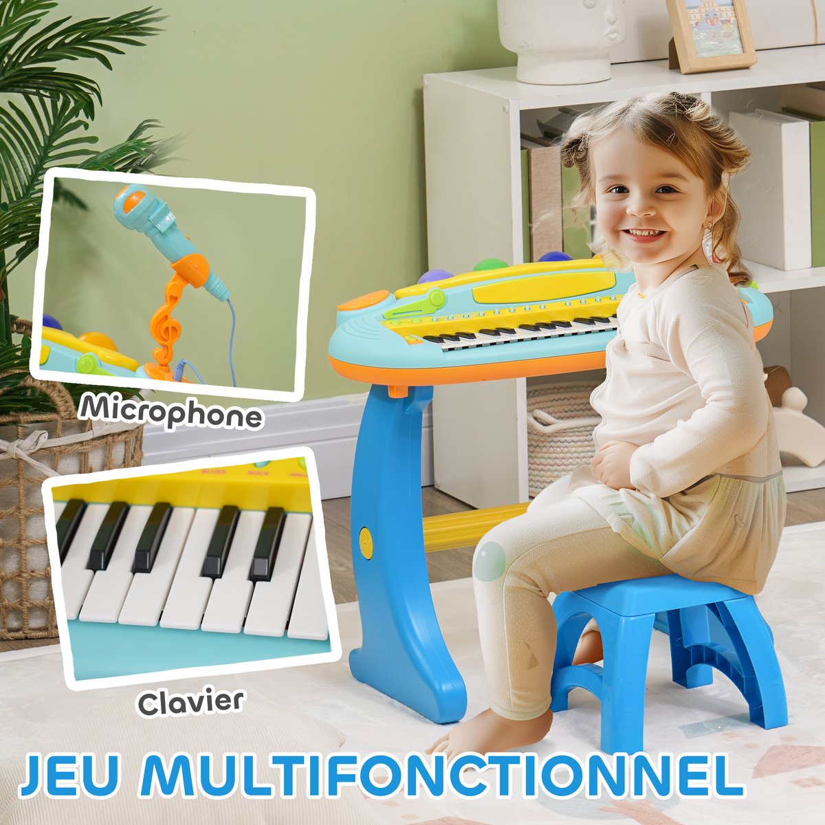 Ensemble de claviers électroniques pour bleu, AIYAPLAY