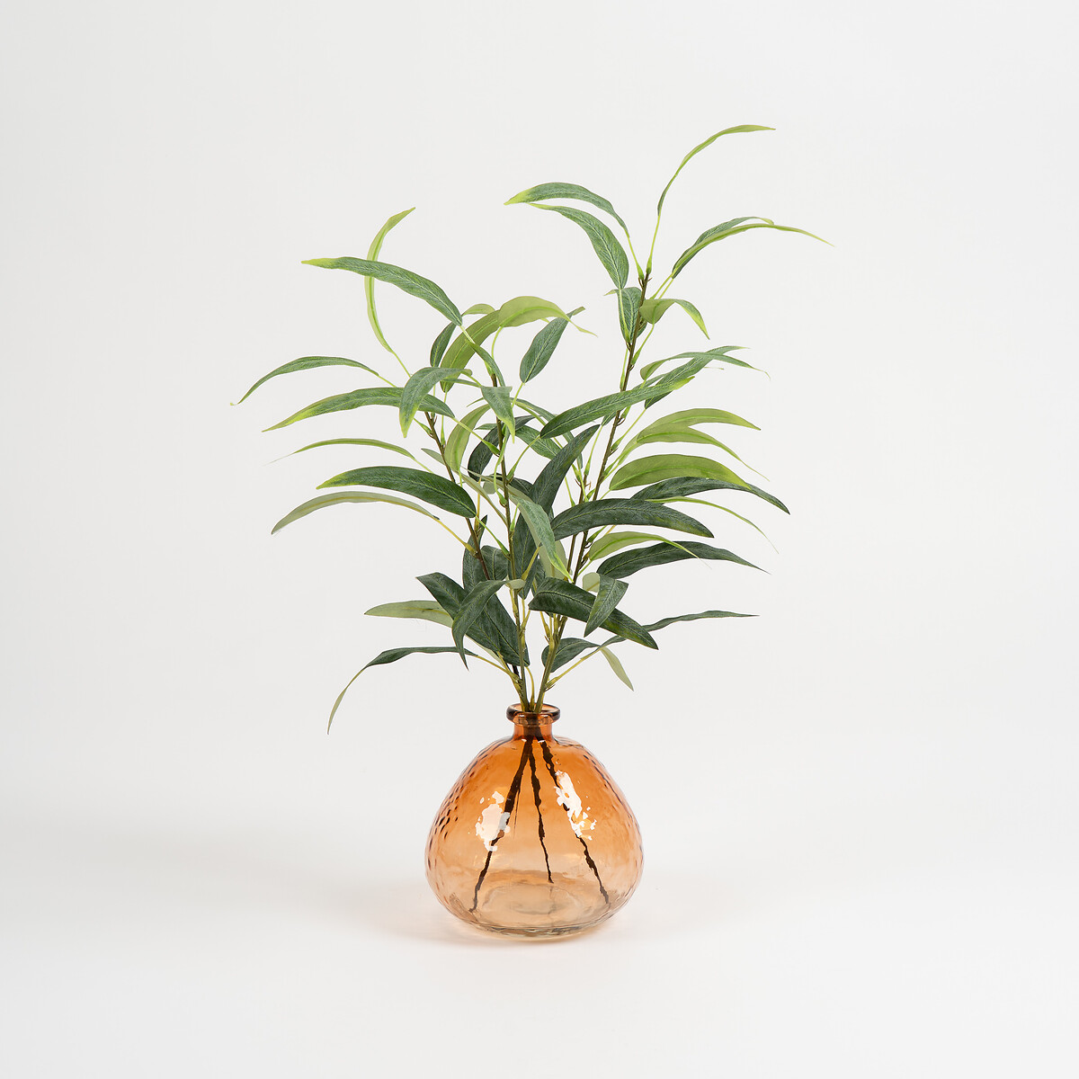 65cm Eucalyptus Arrangement in Amber Glass Vase green, SO'HOME