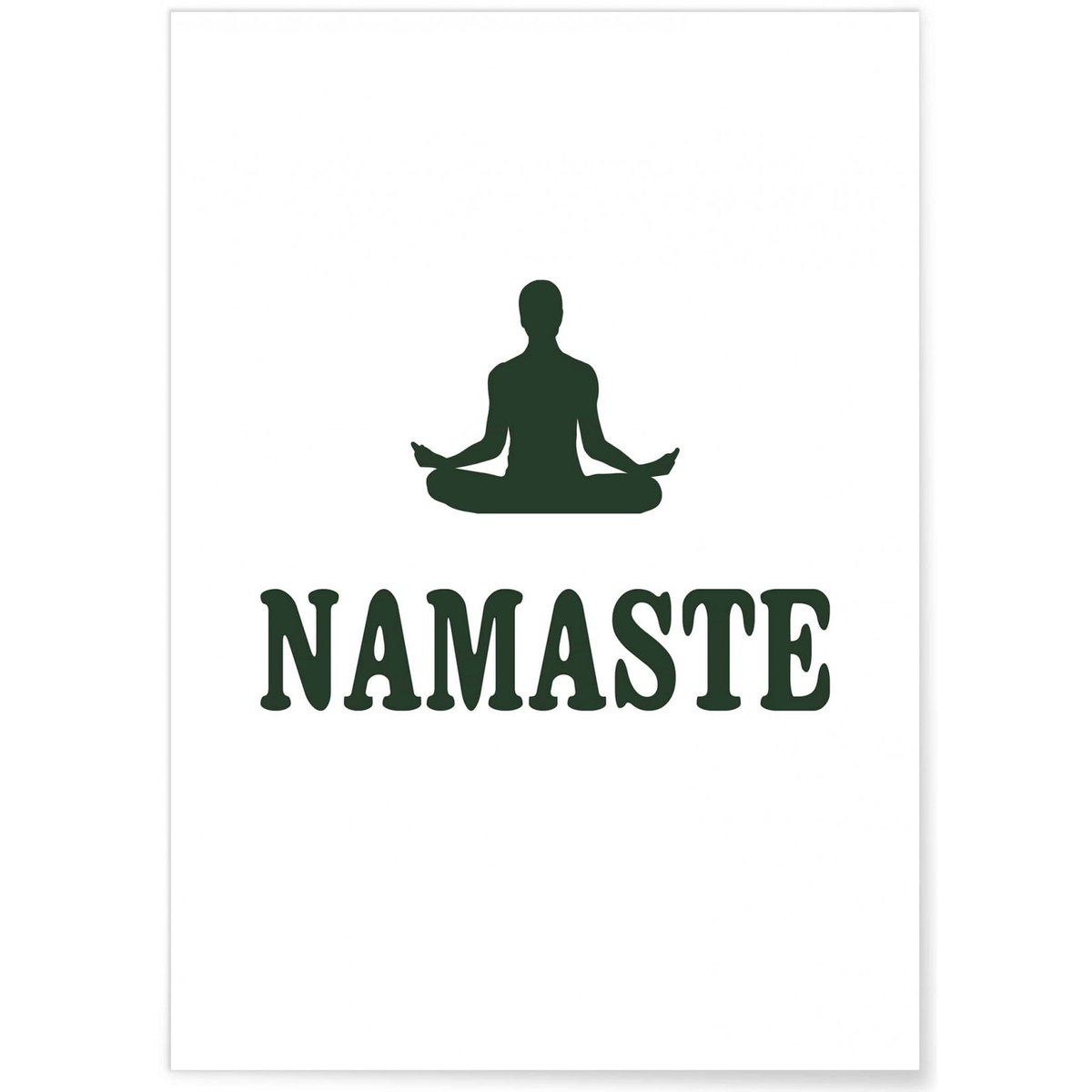 Affiche 'Namasté' blanc, L'AFFICHERIE