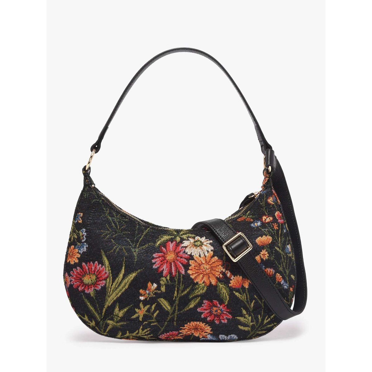 Sac porté épaule Altesse jacquard noir, ETRIER