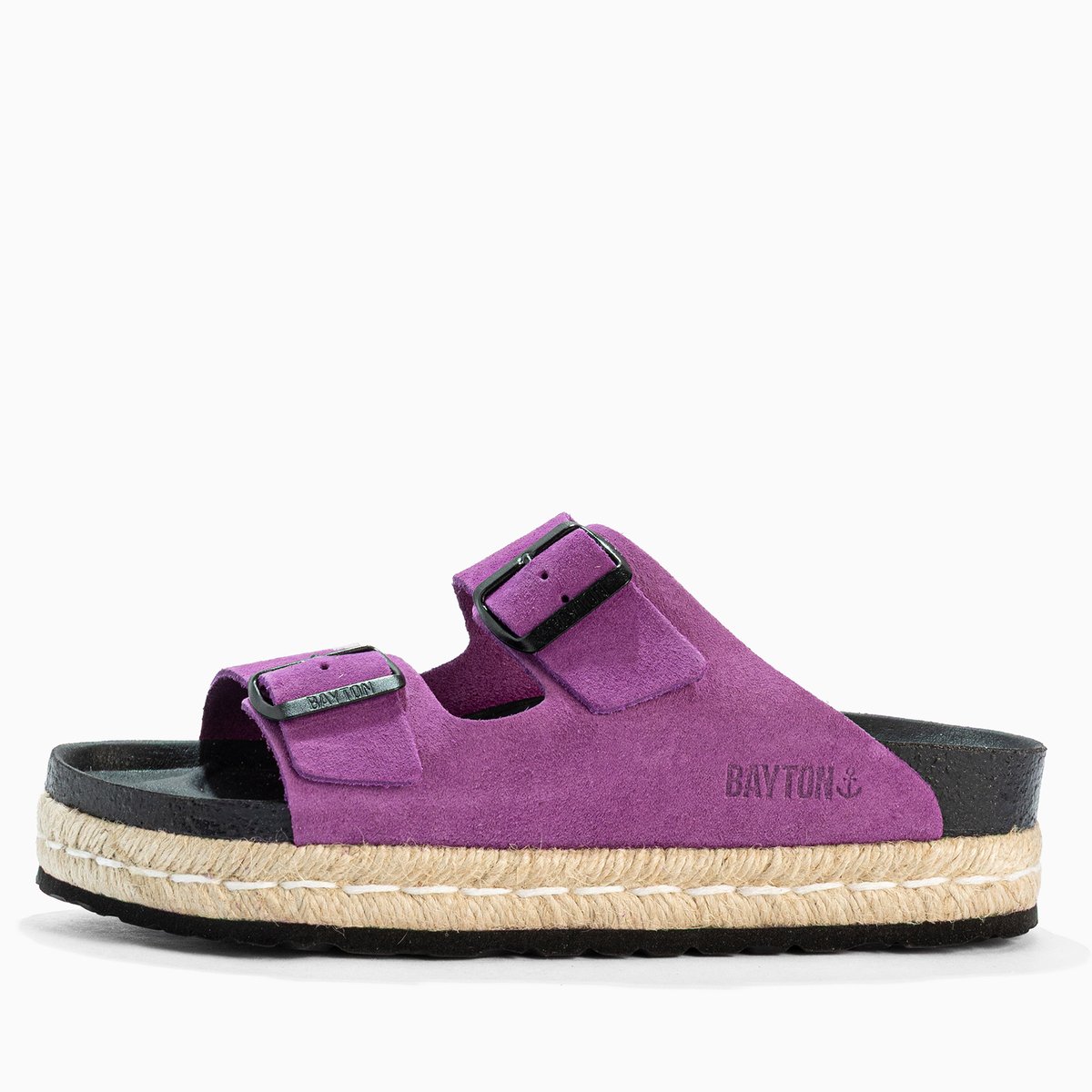 Sandales en cuir suedé ALCEE violet, BAYTON