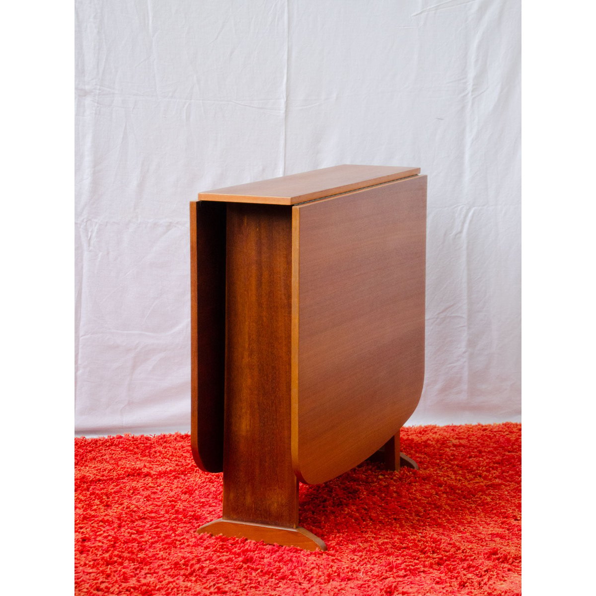 Table à manger pliante en teck Romy N°1607 - Bon état bois foncé, DEBONGOUT