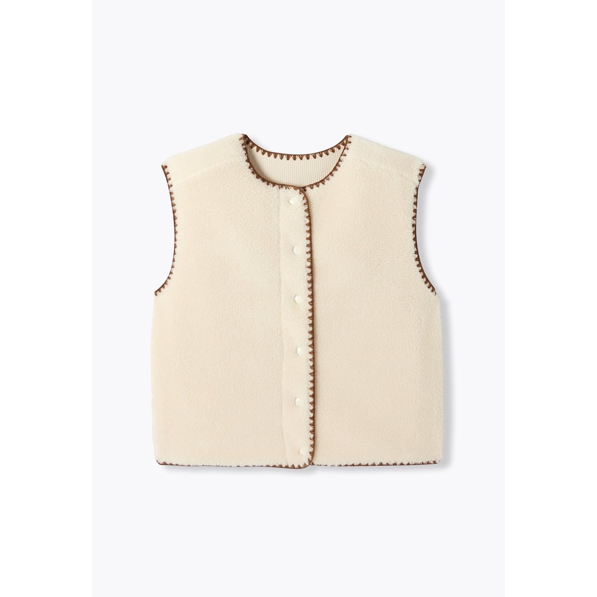 PALOMA veste réversible brodée ecru, PROMOD