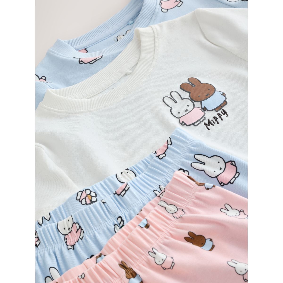 Pyjama large miffy, lot de 2 bleu/rose, NEXT