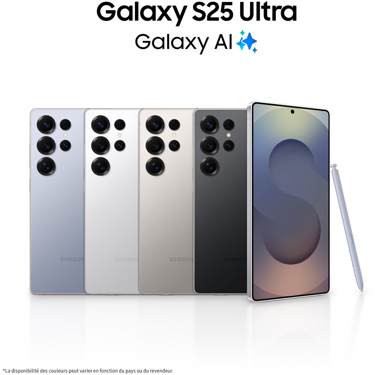 Smartphone Galaxy S25 Ultra Noir Titane 512Go couleur unique, SAMSUNG