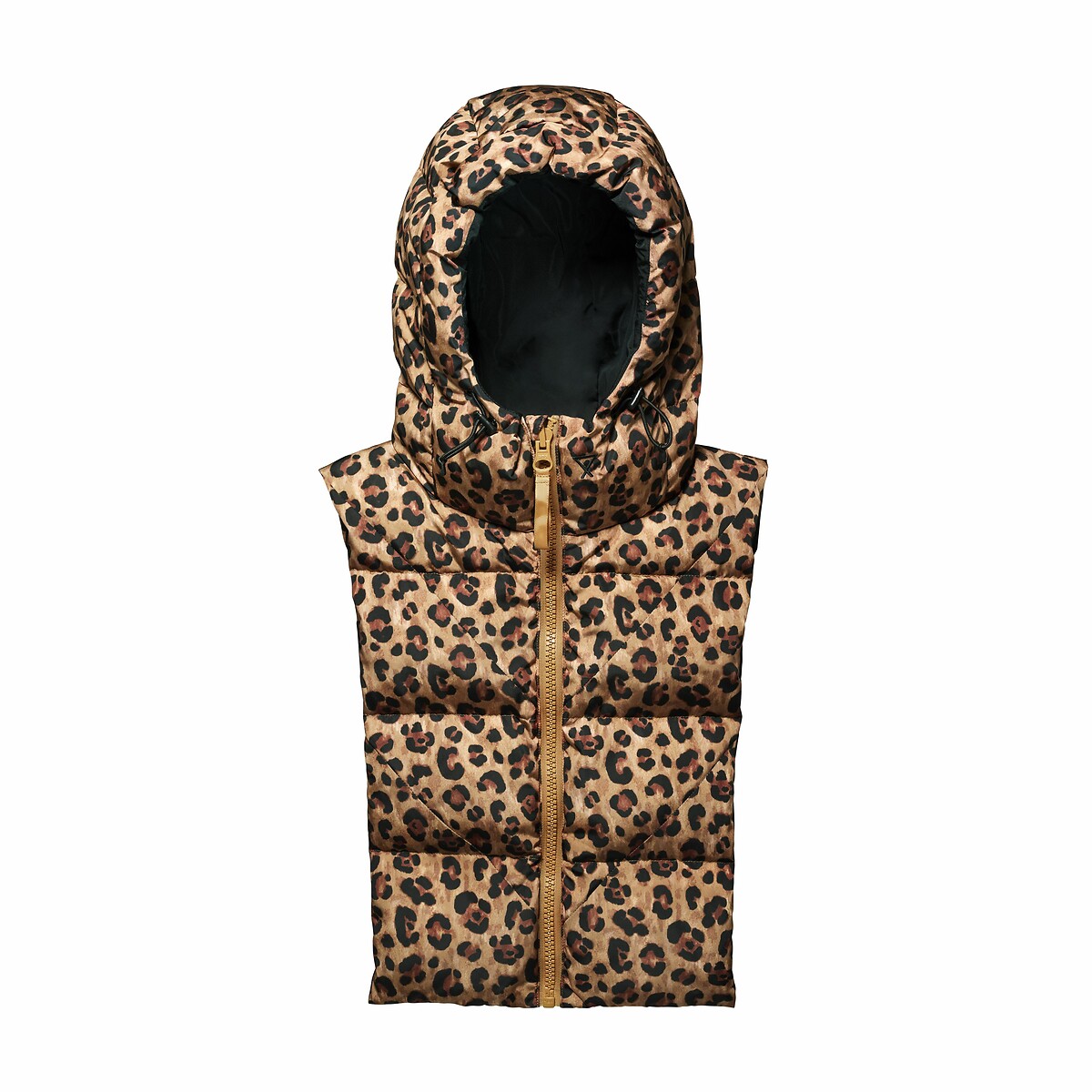 Capuche doudoune réversible, unisexe léopard, FUDOON